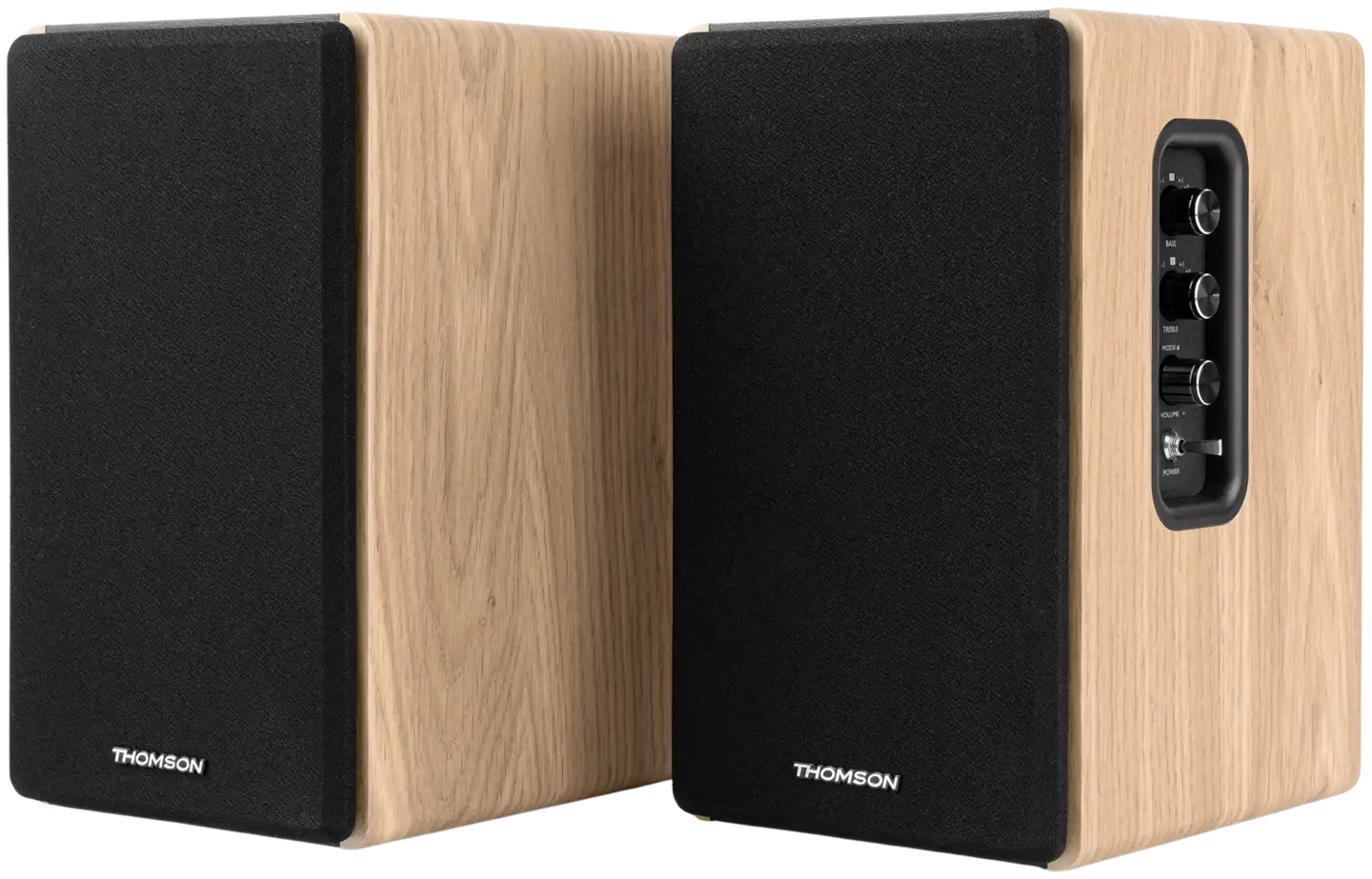 Thomson aktiivikaiutinpari Bluetooth yhteydellä WS902DUO puu - 2