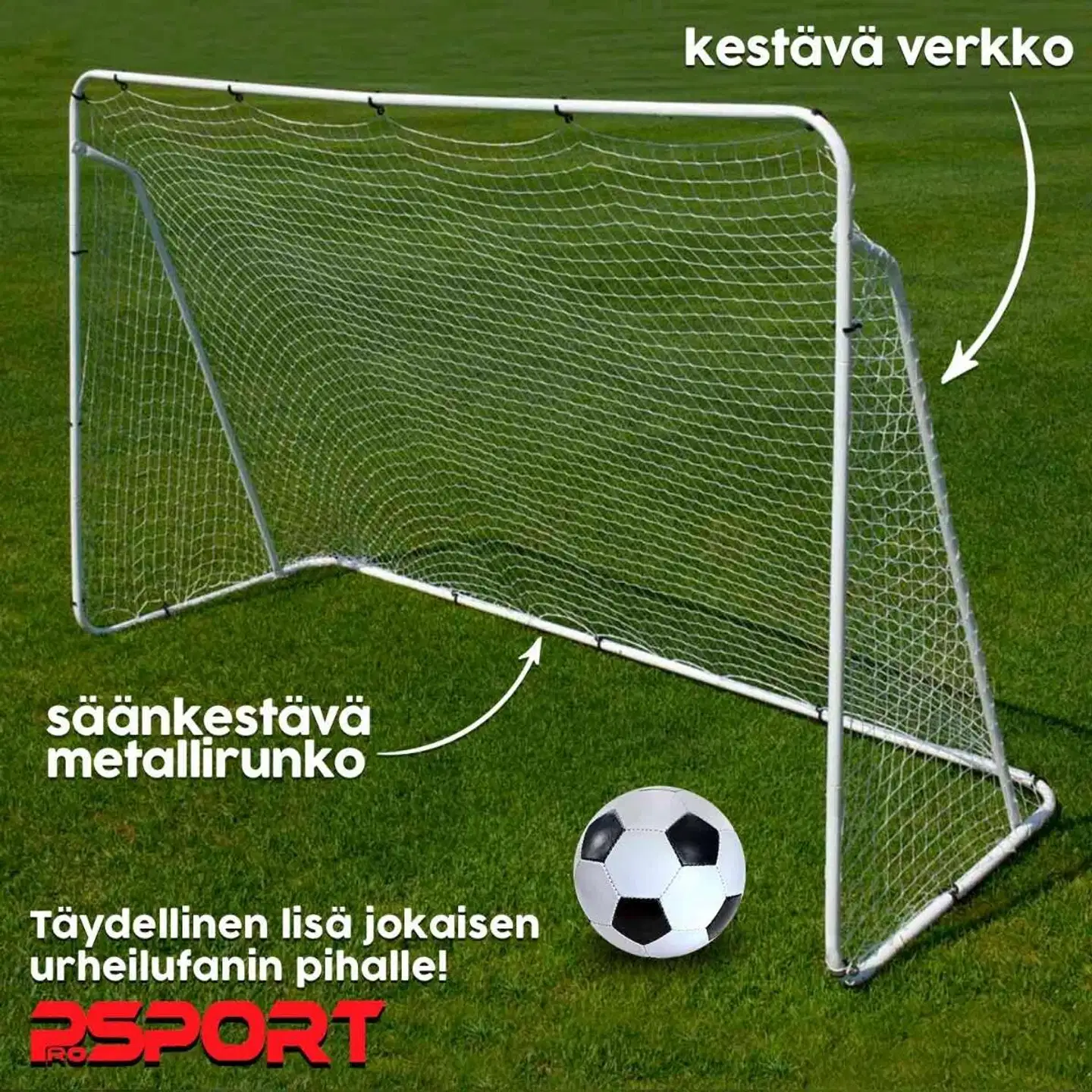 2 x ProSport jalkapallomaali real 240 x 150 cm - 3
