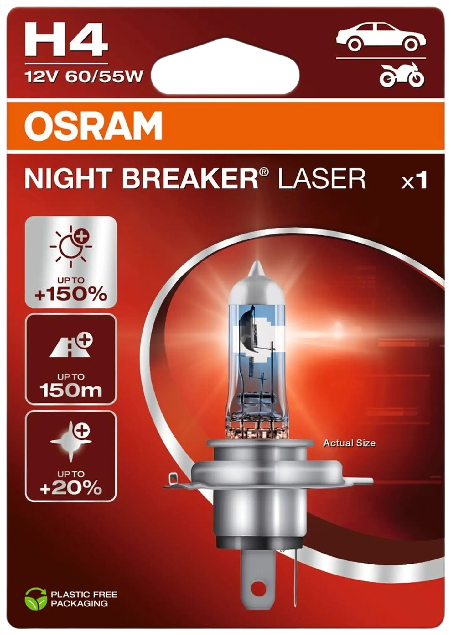 Osram Night Breaker Laser H4 12V 60/55W polttimo