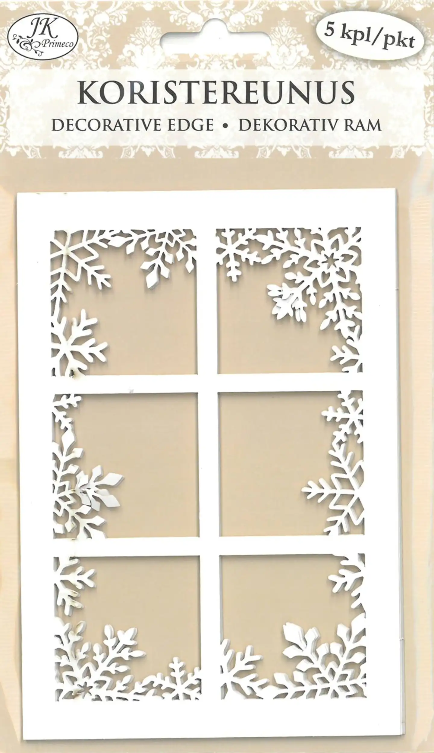 J.K. Primeco koristereunus Ikkuna ja lumihiutaleet 5kpl