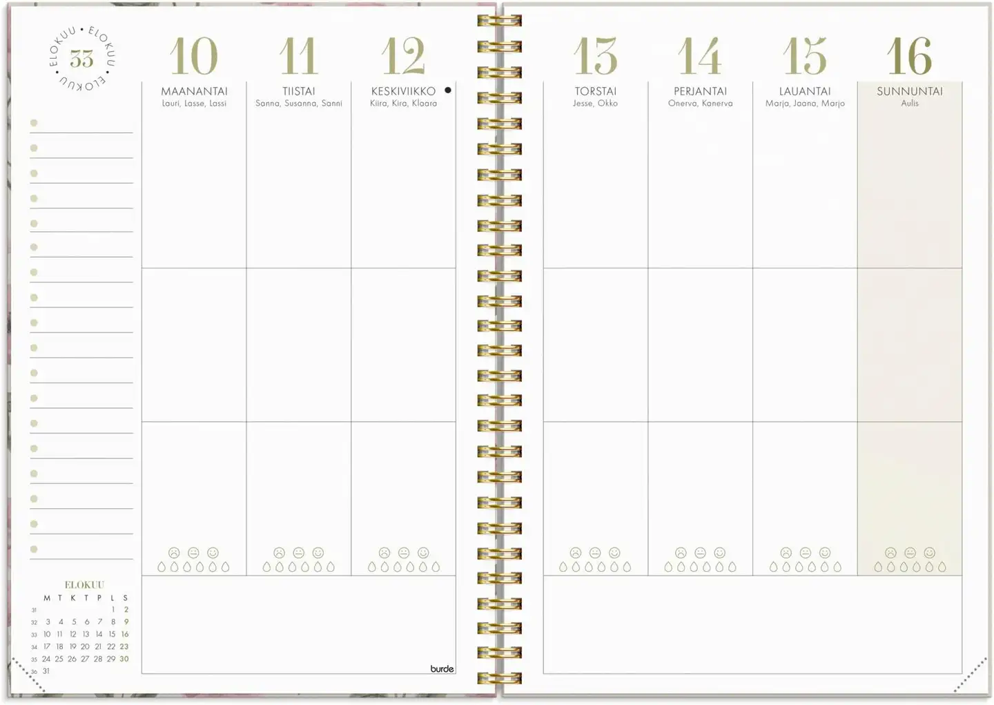 Burde Kalenteri 2026 Life Planner Essentials - 3