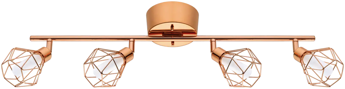 EGLO Kattospottivalaisin ZAPATA 4xGU9 LED 3W/kpl IP20 kupari/valkoinen