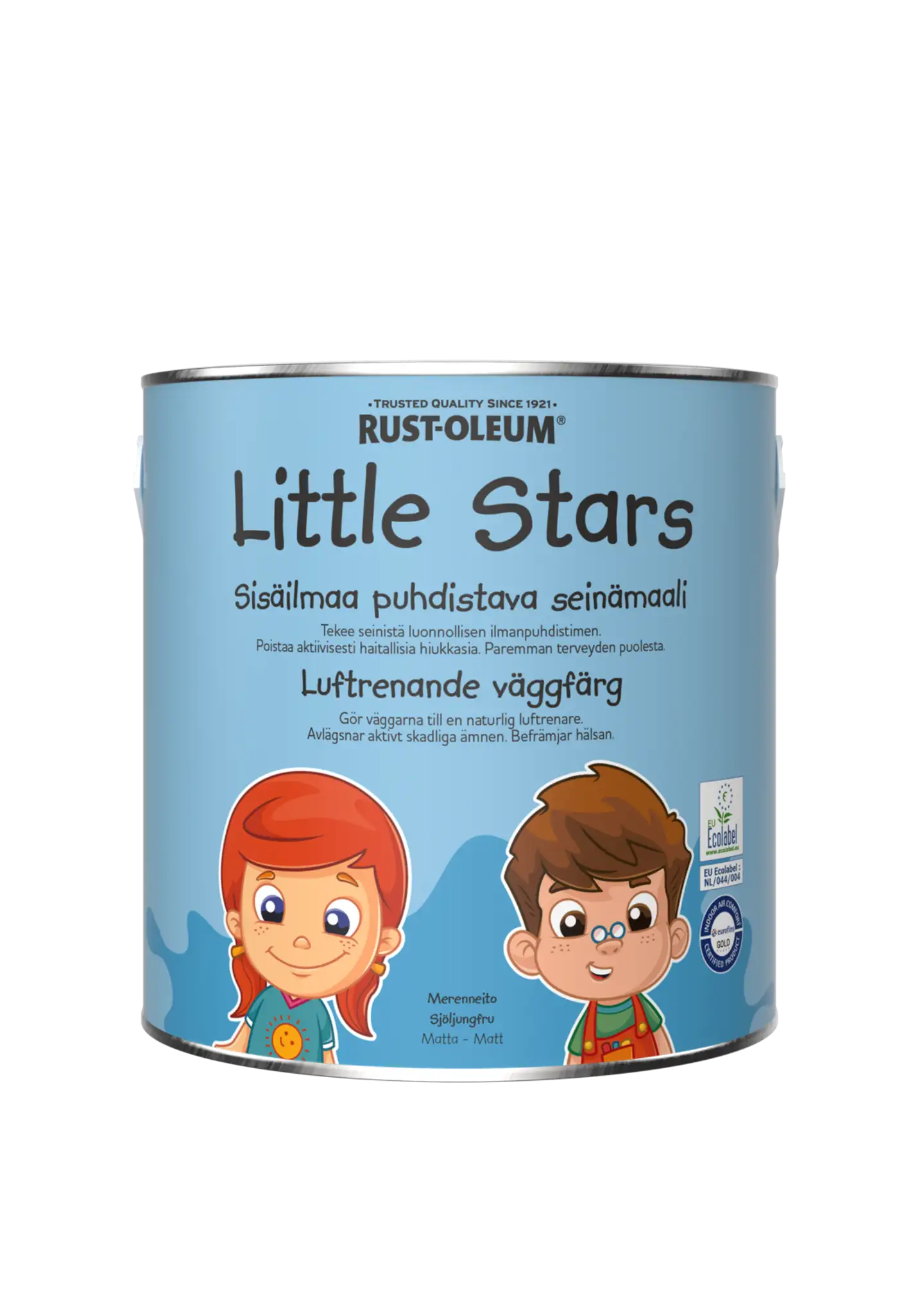 Rust-Oleum Little Stars Sisäilmaa puhdistava Seinämaali 2,5L Merenneito - 1