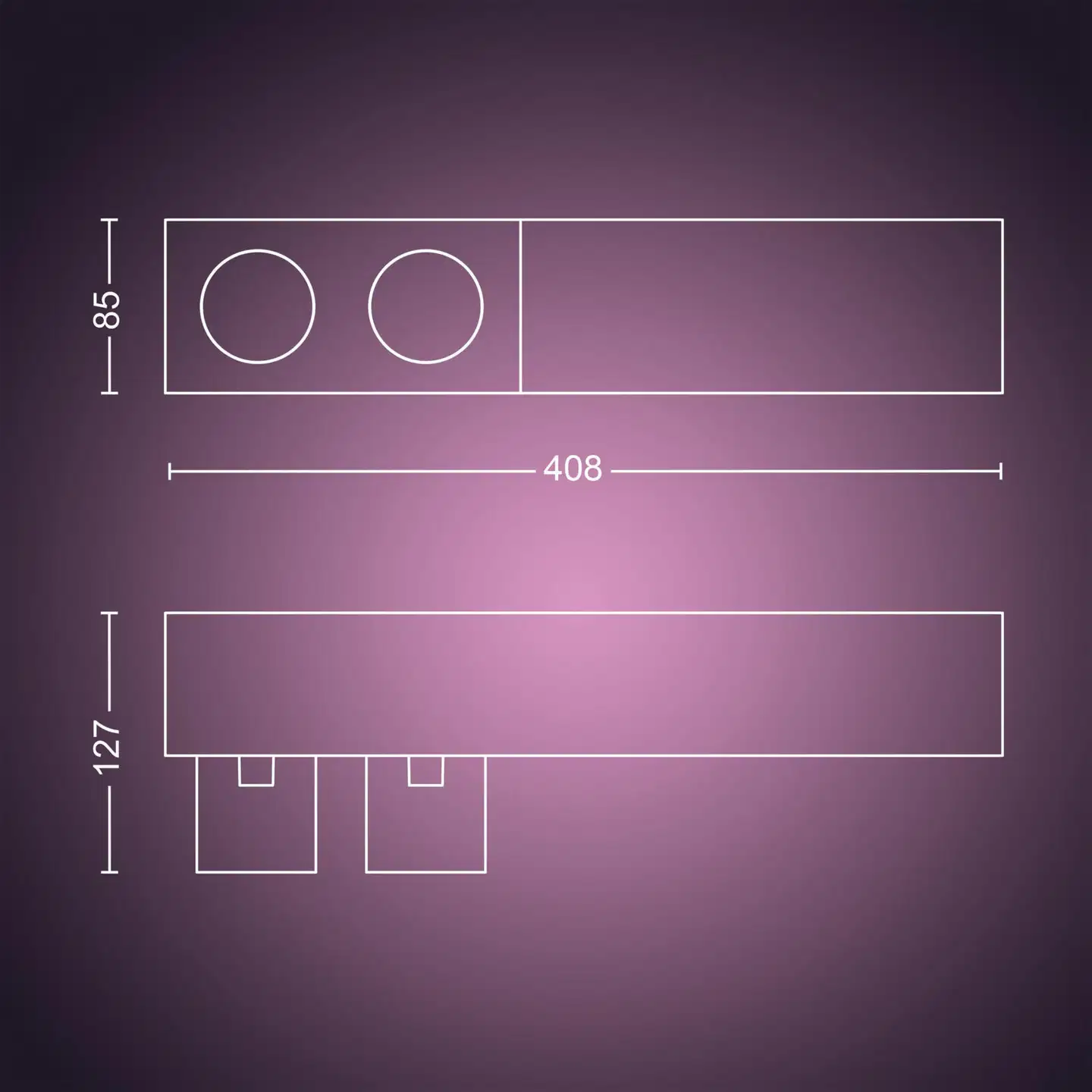 Philips Hue Centris -kattovalaisin kahdella kohdevalolla 11W 2000-6500K 1630LM valkoinen - 3