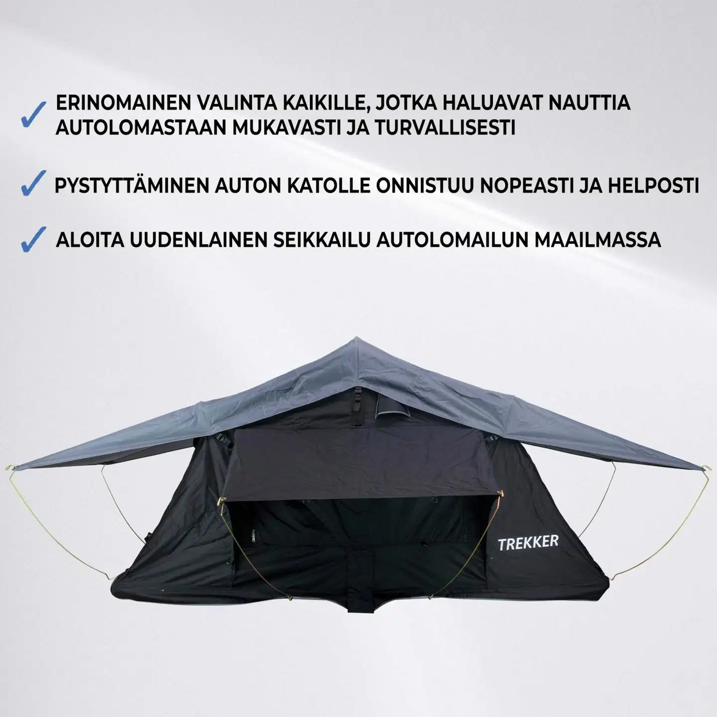 Trekker kattoteltta camper m, musta - 3