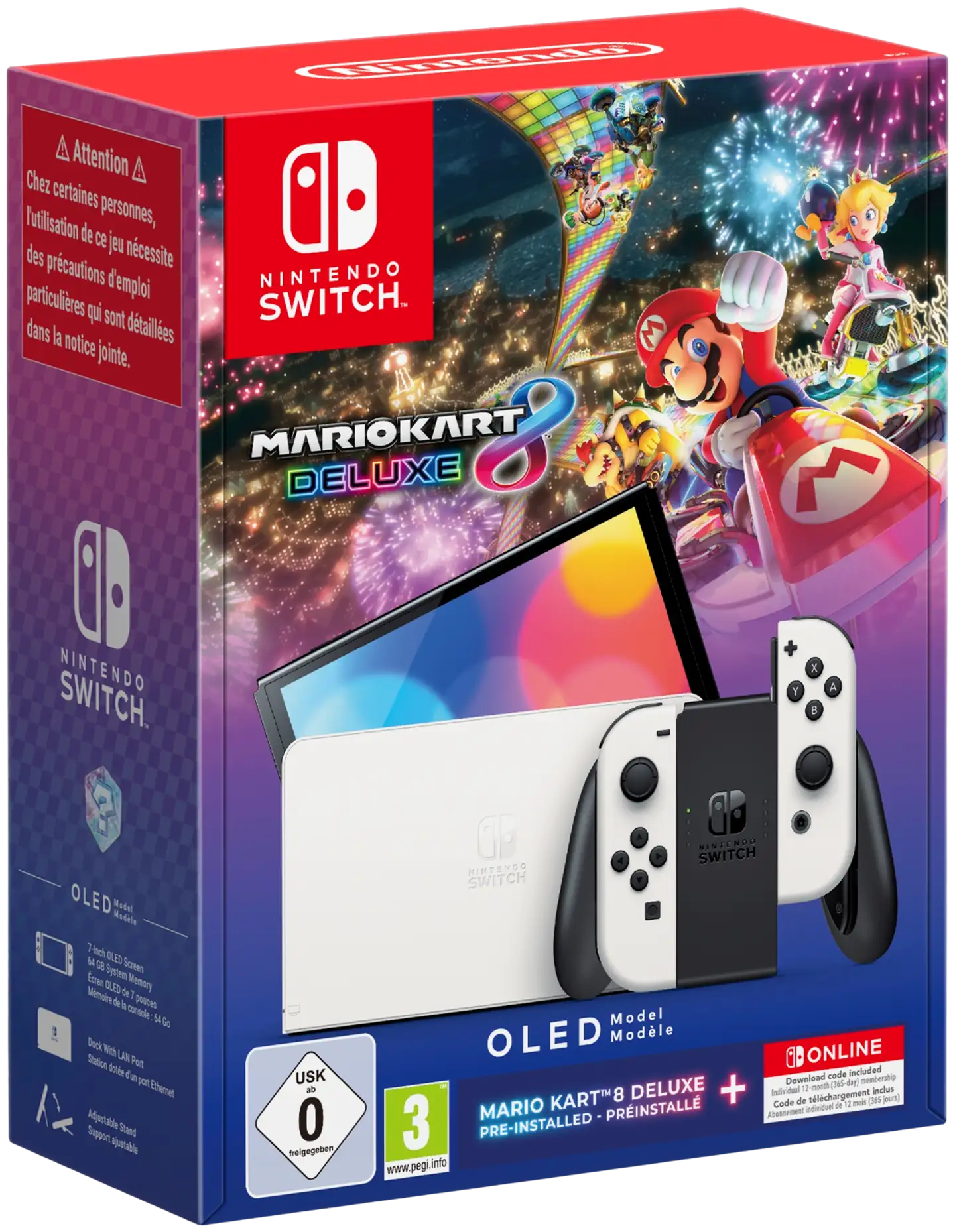 Nintendo Switch OLED Mario Kart 8 Deluxe -konsolipaketti + 12kk NSO - 1