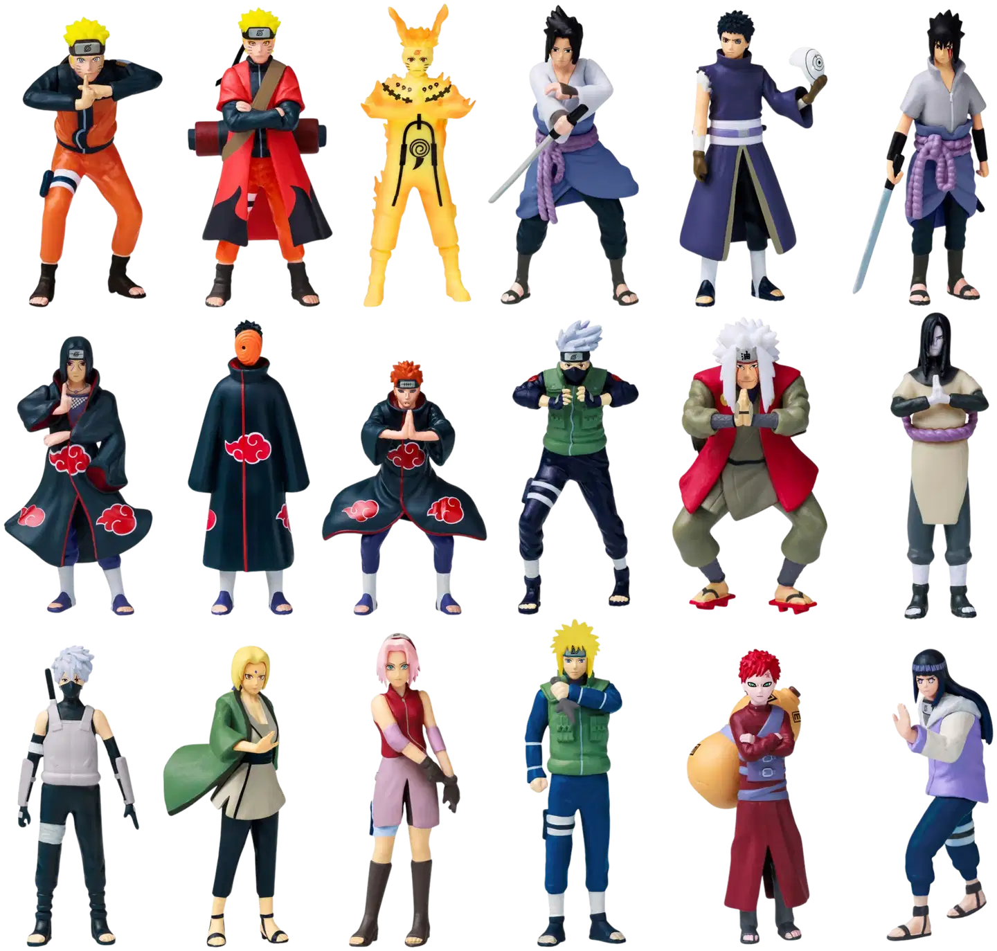 Naruto Shippuden 7 cm hahmo 3 kpl, erilaisia - 1