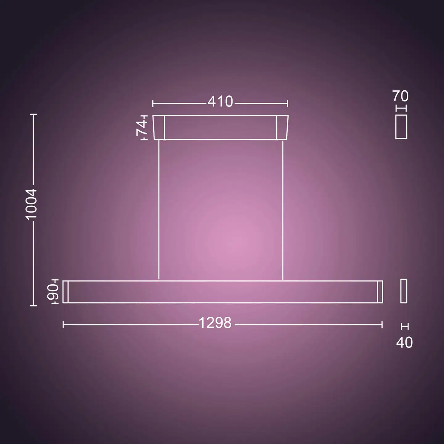 Philips Hue Ensis -riippuvalaisin 78W 2000-6500K 2750LM valkoinen - 3