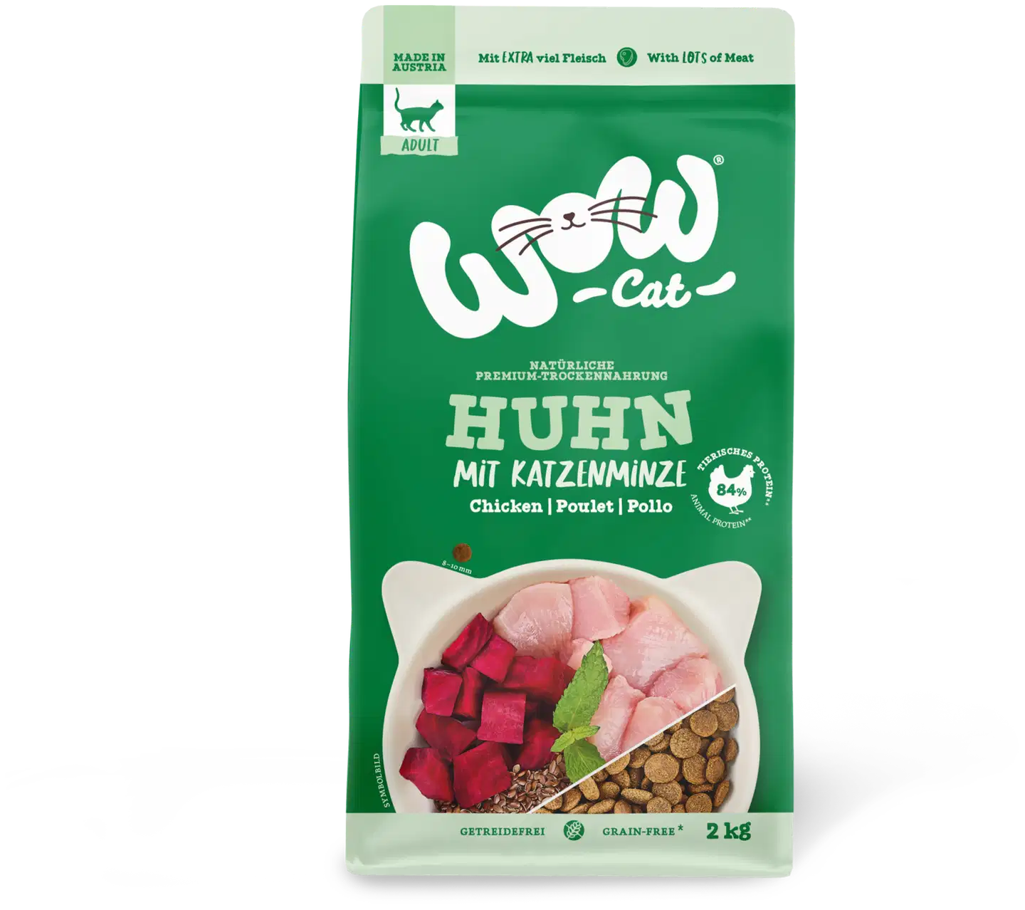 WOW CAT ADULT Kana kuivaruoka 2 kg