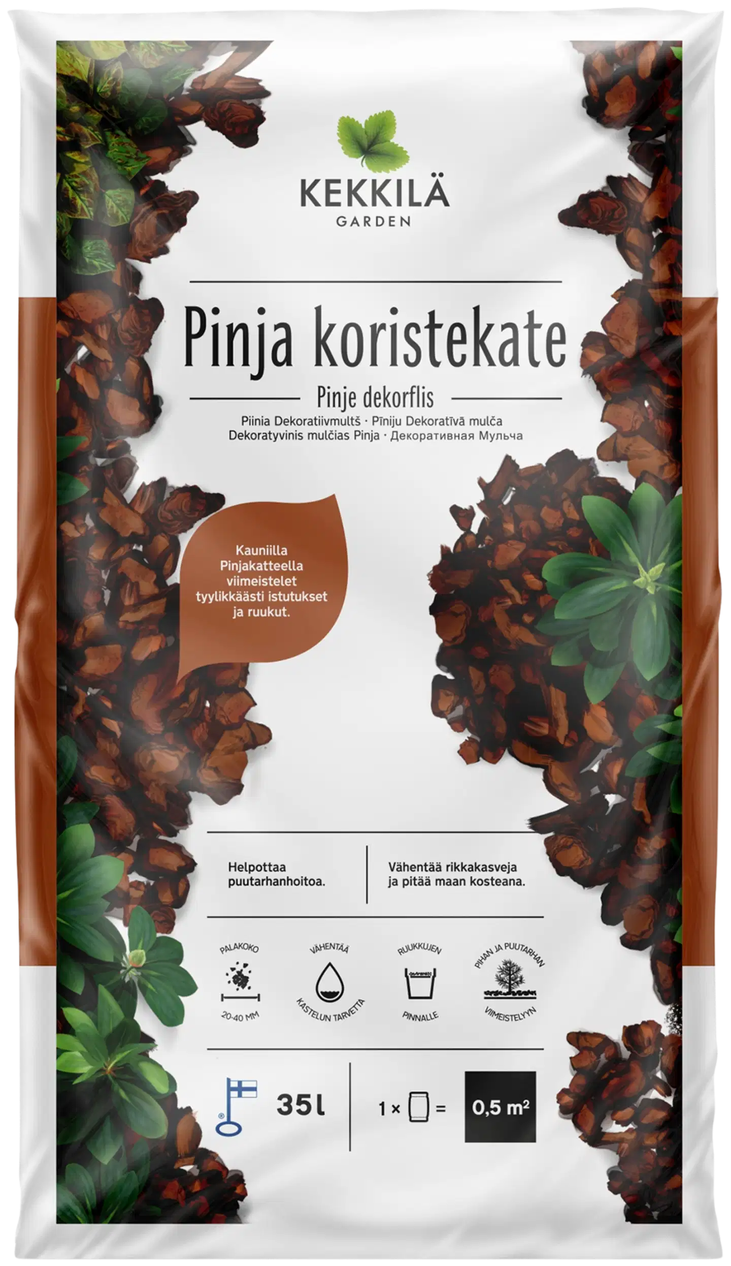 Kekkilä Pinja koristekate 35 l, lava 32 säkkiä - 2