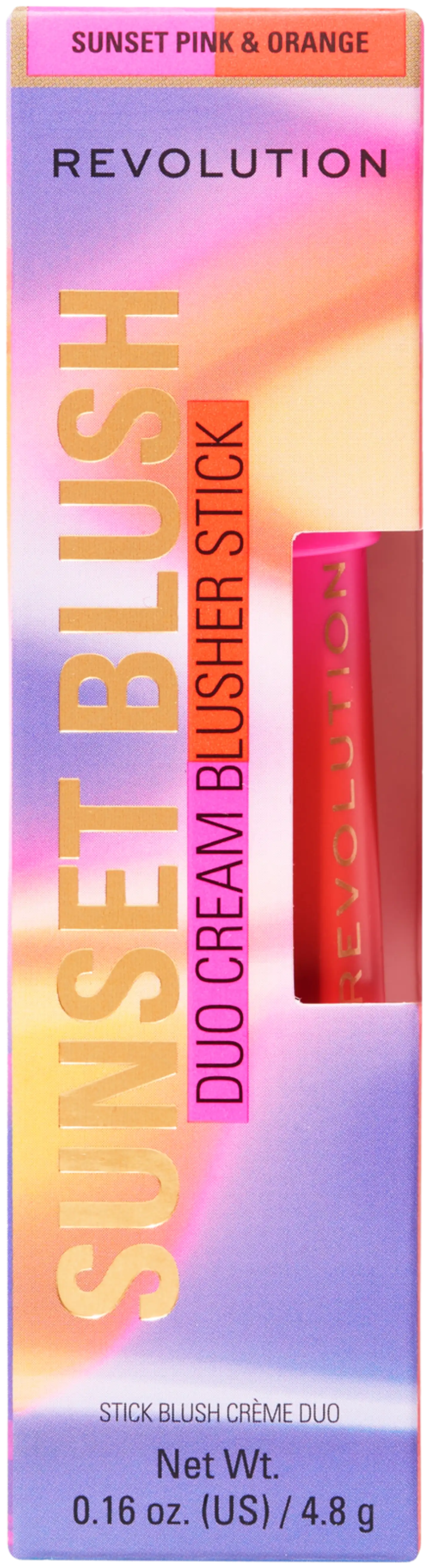Revolution sunset  pout bomb shimmer huulikiilto 4,5ml orange sunset - Pink orange - 1