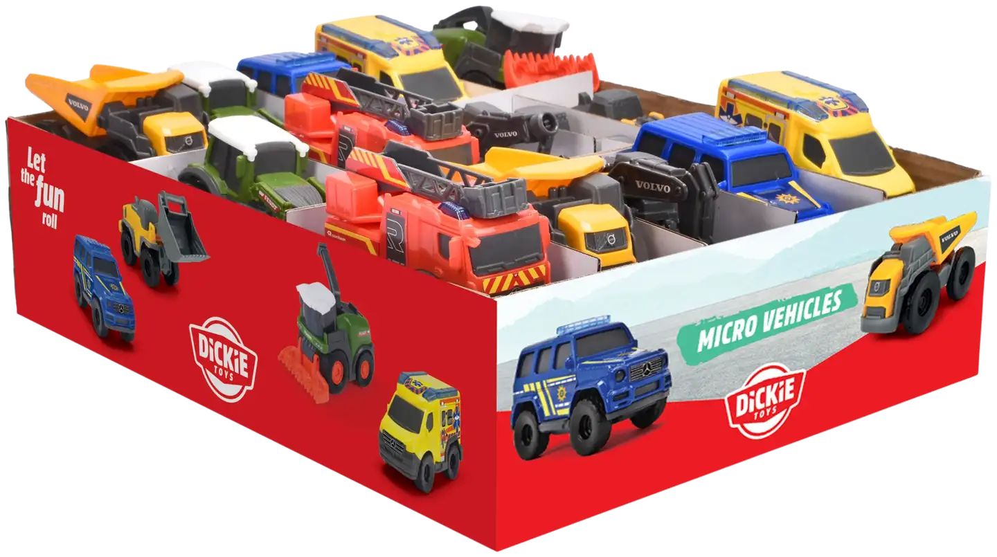 Dickie Toys Mikromaailma ajoneuvot, 8,5 cm, useita erilaisia, myydään yksittäin