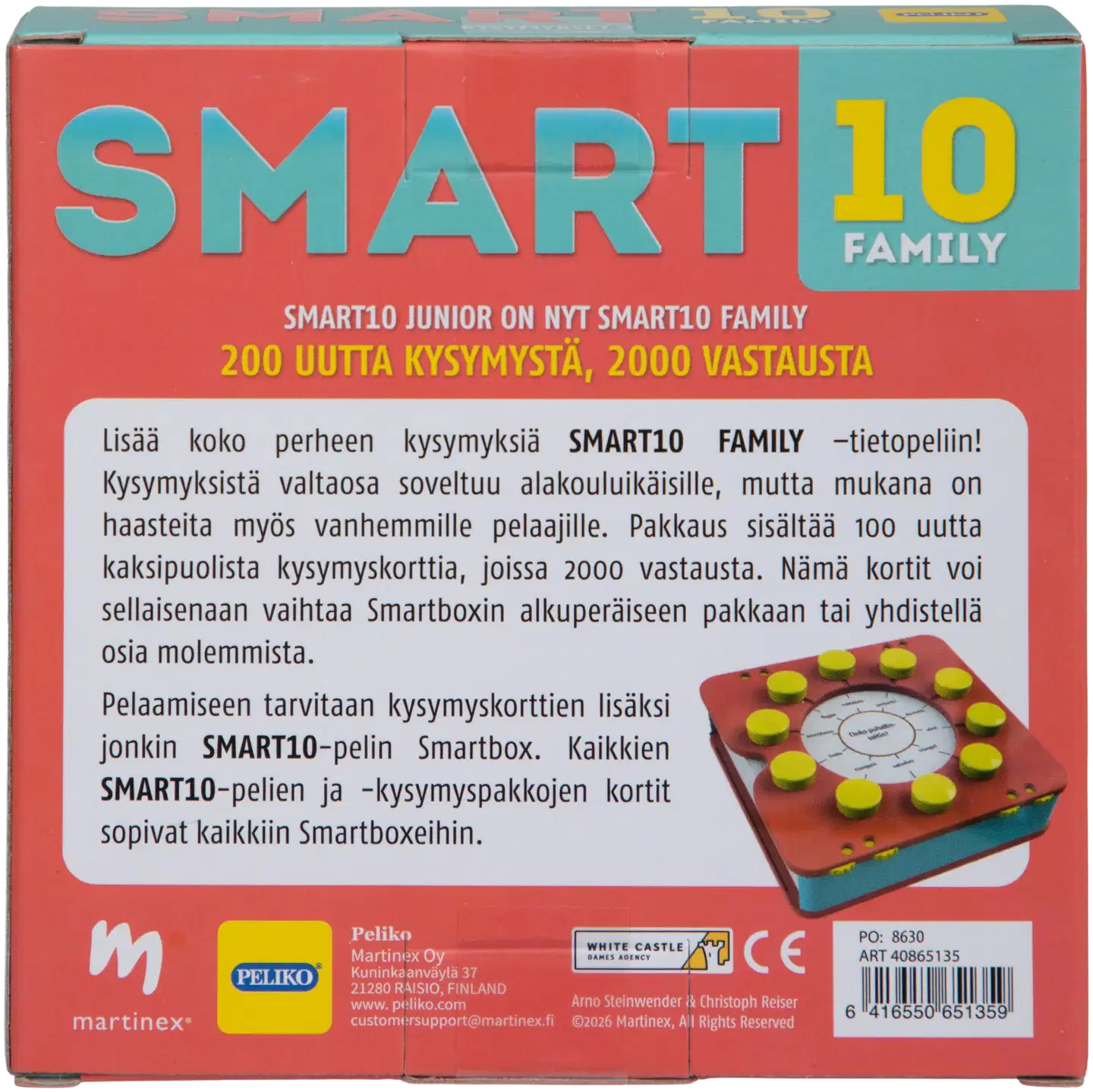 Peliko tietopeli Smart10 family kysymykset 3 - 3