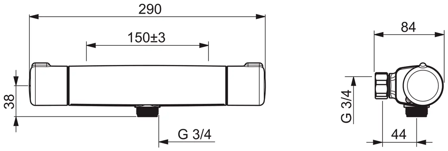 Oras termostaattihana Nova 7461 kromi - 2