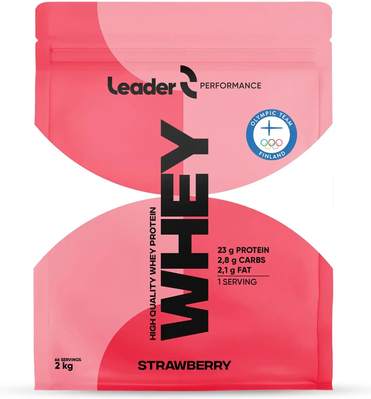 Leader Performance Whey heraproteiinjauhe mansikanmakuinen 2 kg