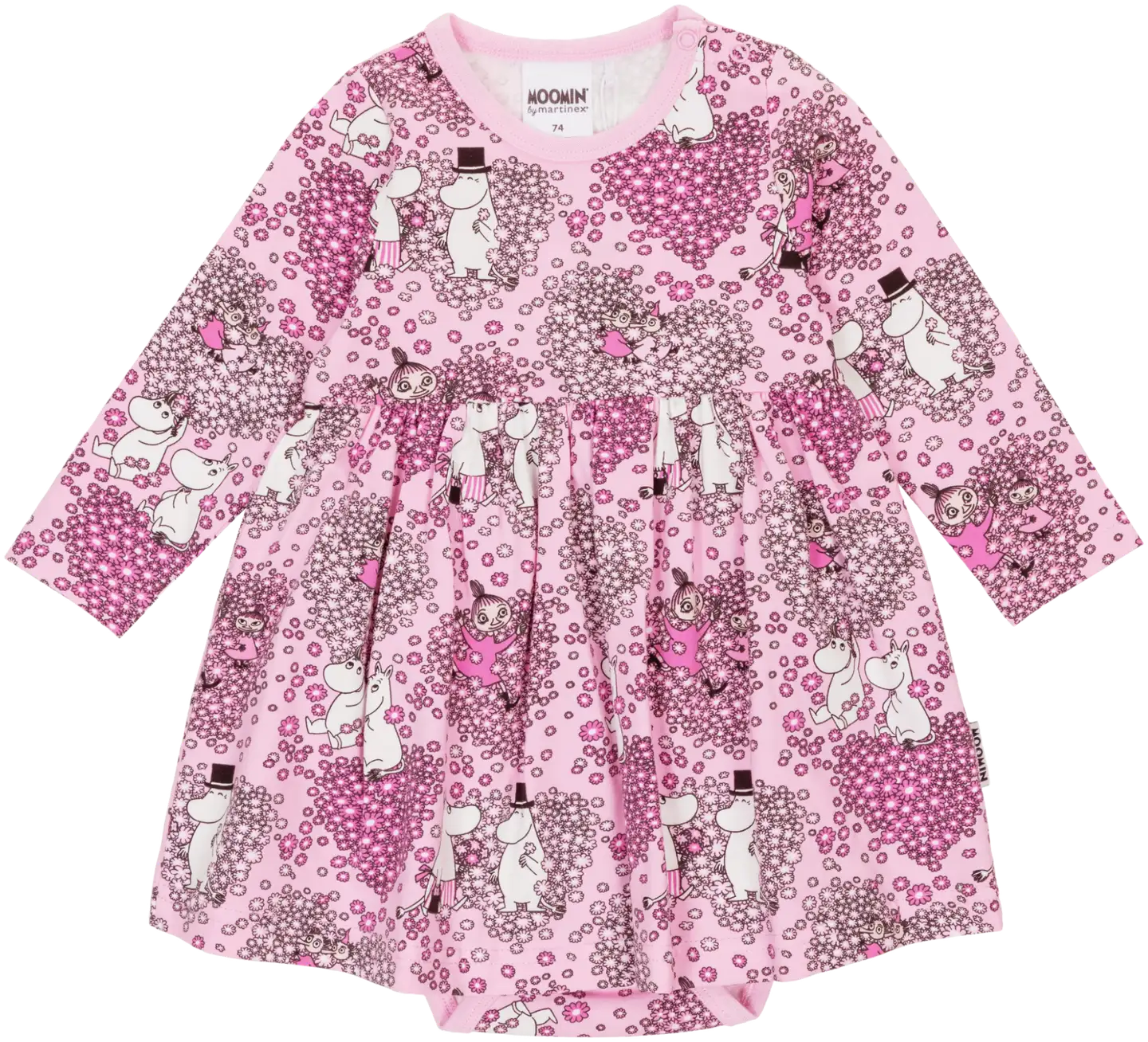 Muumi vauvojen bodymekko Ystävät 590987 - Pinkki - 1
