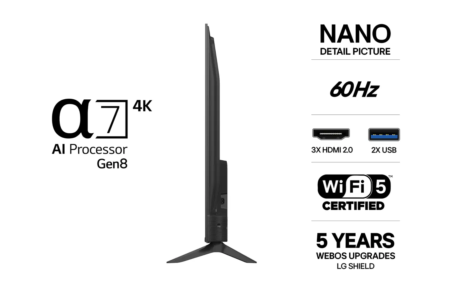 LG Smart TV 75NU80 75" Nano UHD 60Hz ja Magic Remote - 10
