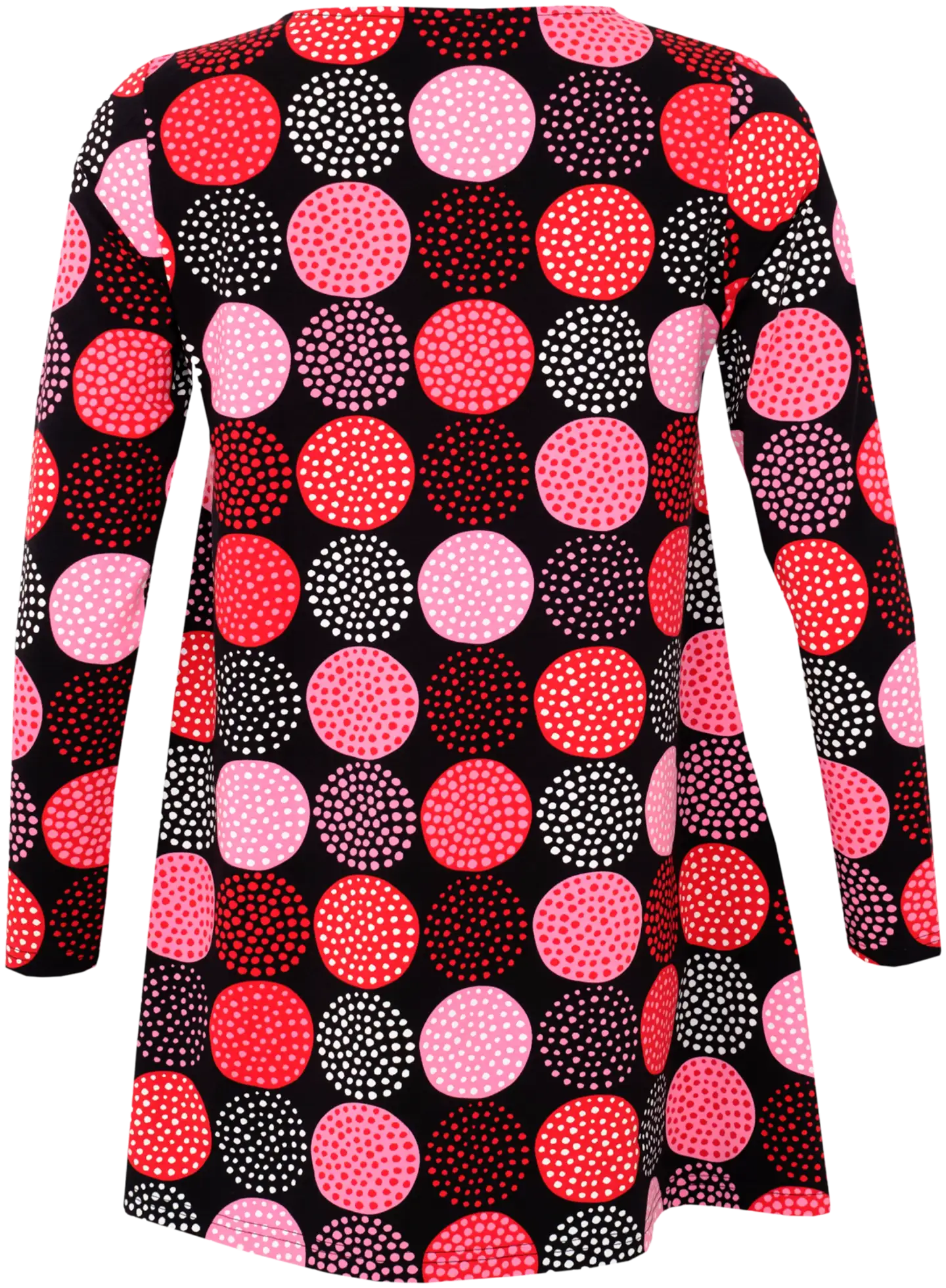 RATIA® naisten pitkähihainen trikootunika Pisara Lumipallo - PUNAINEN/PINKKI - 2