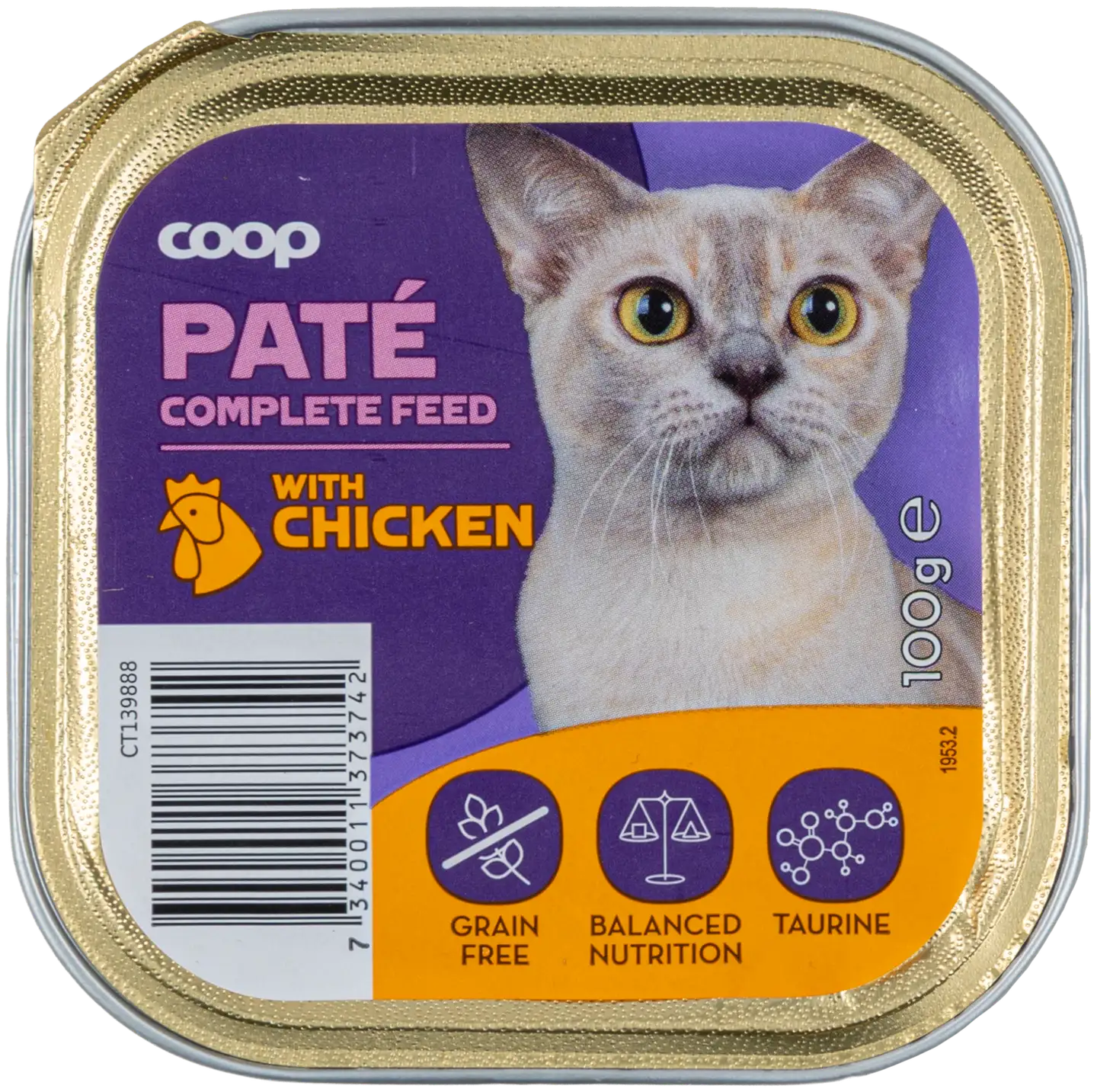 Coop kanaa sisältävä patee täysikasvuisille kissoille 100 g
