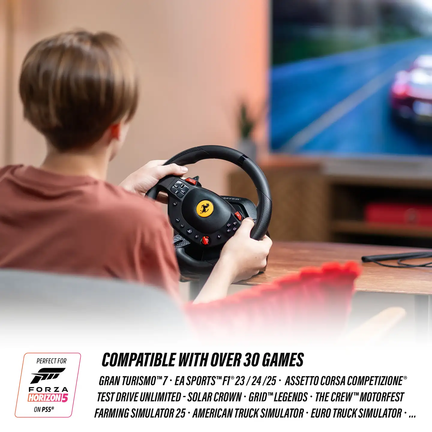 Thrustmaster T98 Ferrari 296 GTB rattipolkimet PS5/PS4/PC - 7
