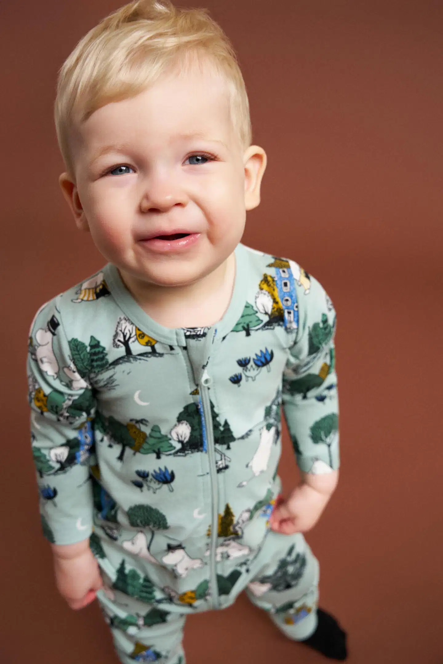 Muumi vauvojen pyjama Kuutamoyö 593359 - vihreä - 5