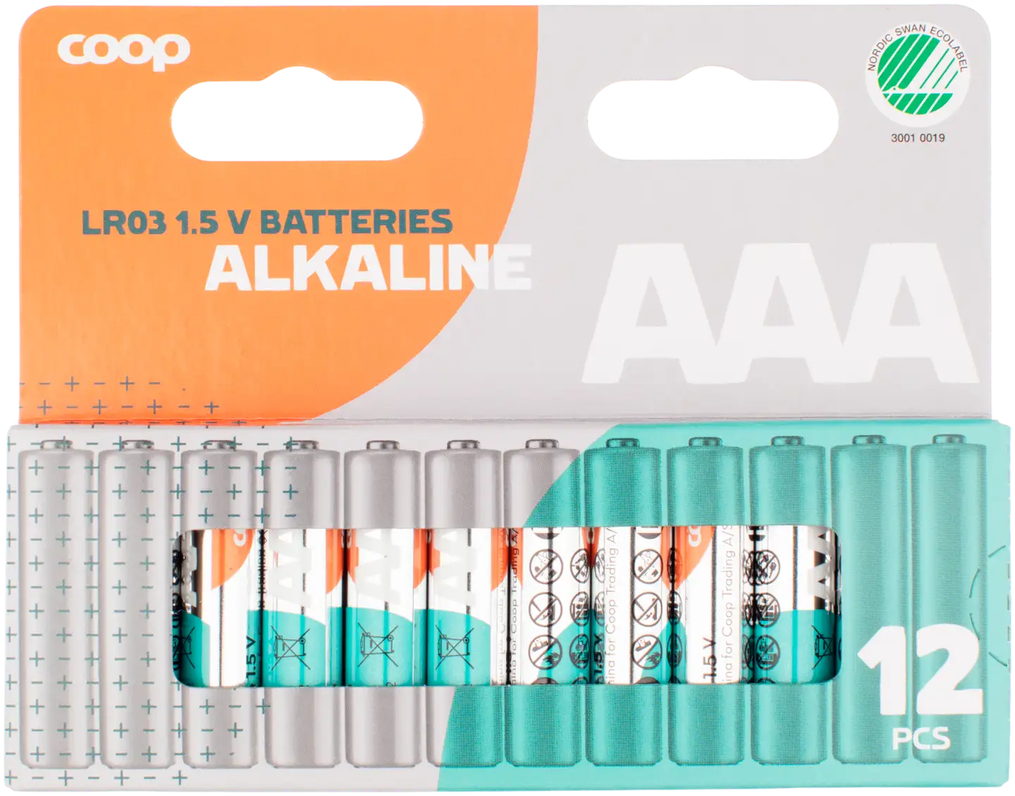 Coop alkaliparisto AAA/LR03/1,5V 12 kpl