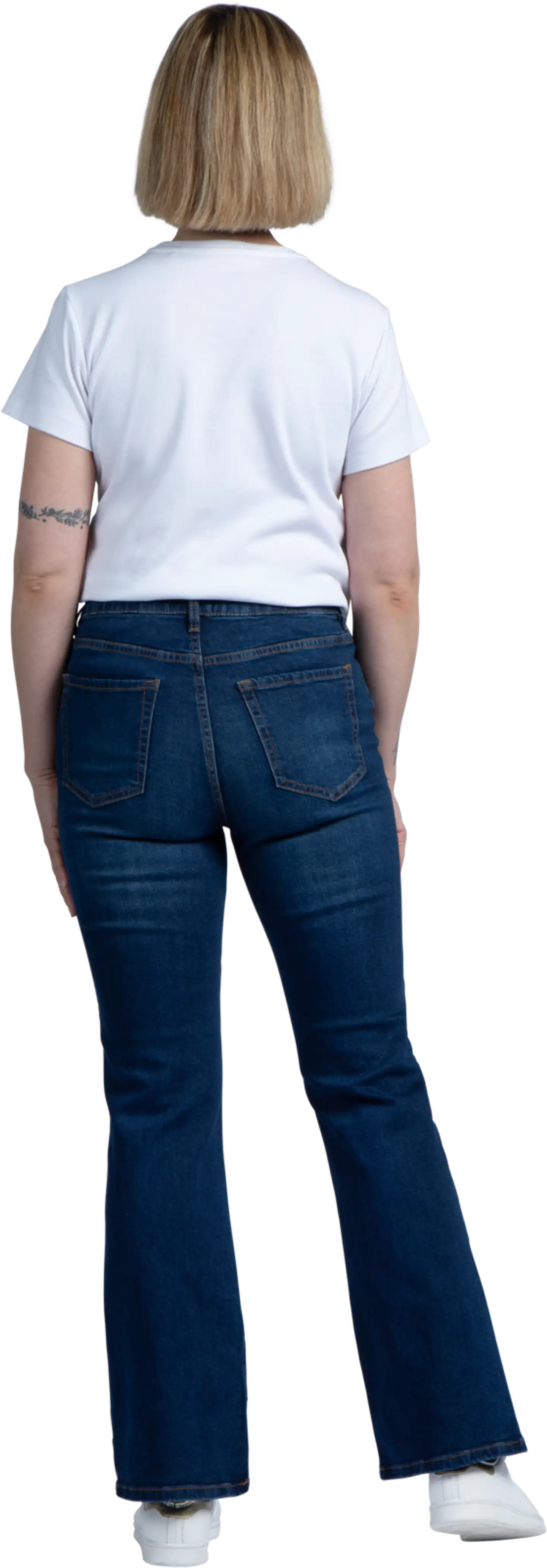 House naisten farkut Straight Flare - Mid blue - 2