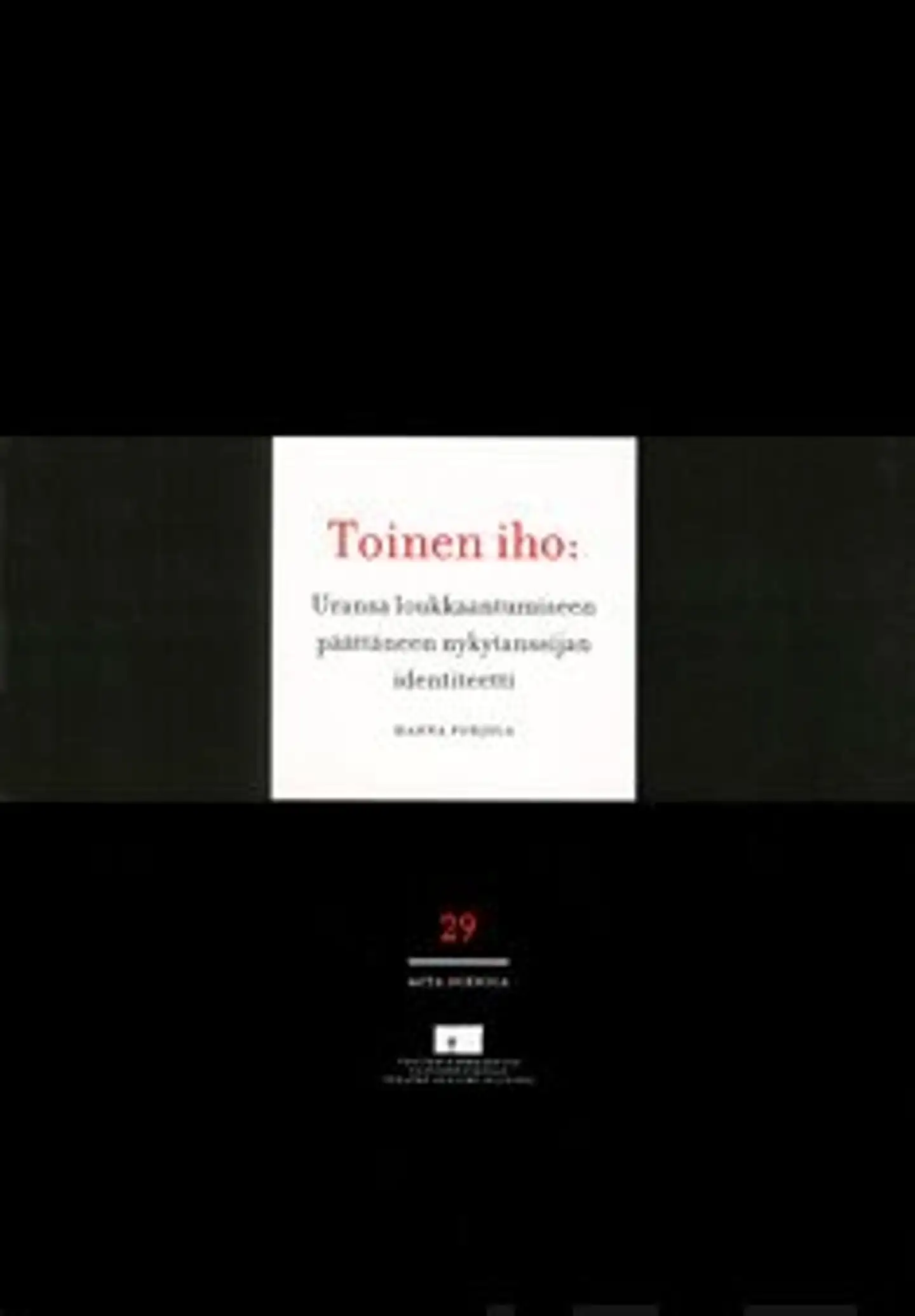 Pohjola, Toinen iho - uransa loukkaantumiseen päättäneen nykytanssijan identiteetti