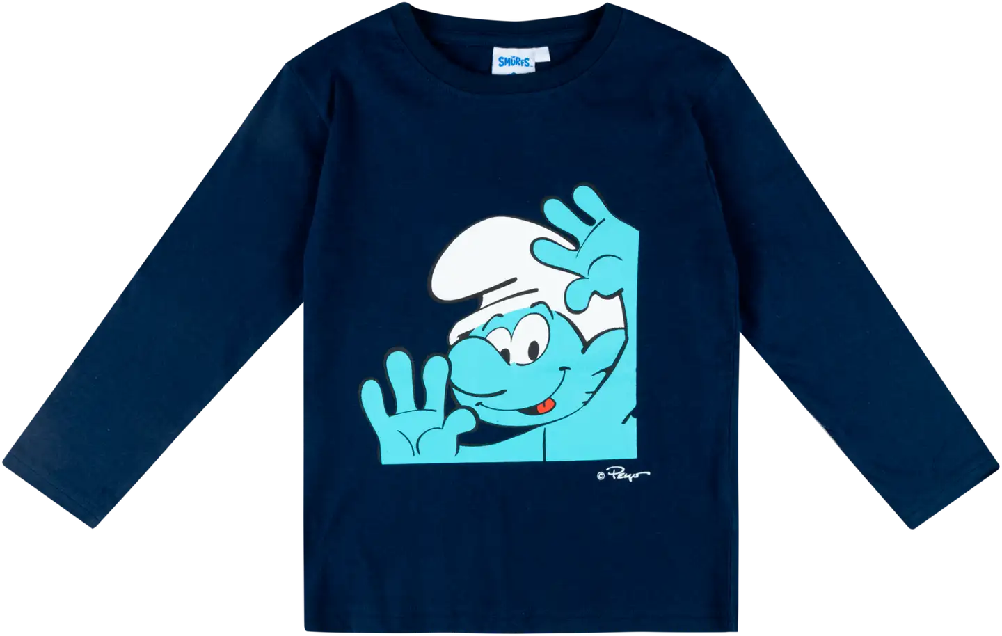 Smurffit lasten pitkähihainen trikoopaita - sininen (t.sin.) - 1