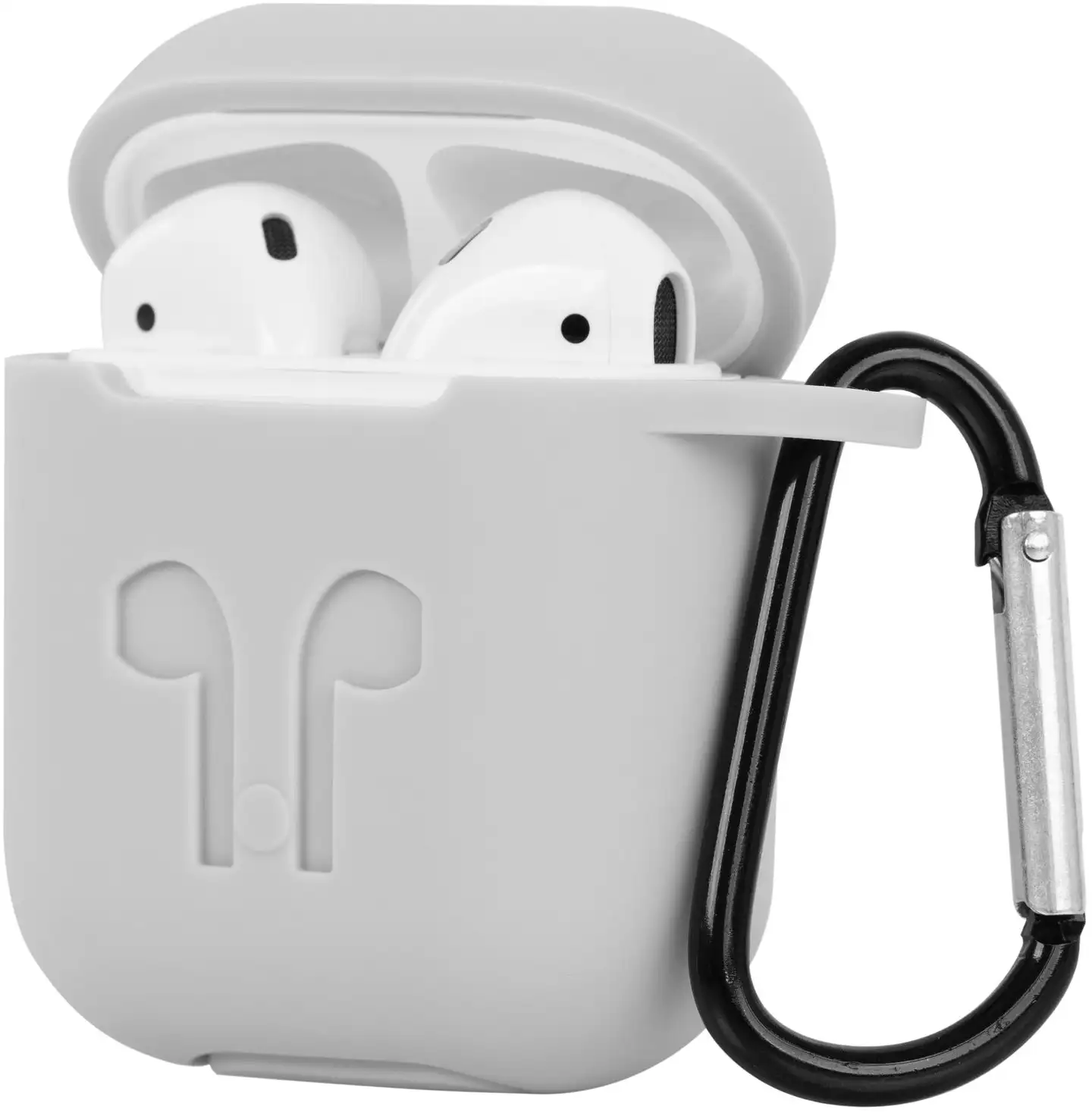 Wave Silikonikuori, Apple AirPods (1. ja 2. sukupolvi), Vaaleanharmaa - 2