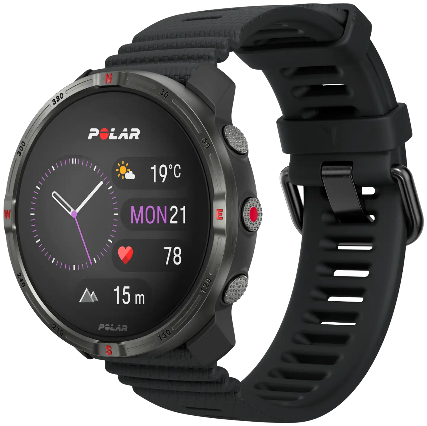 Polar Outdoor-kello Grit X2 musta S-L - 1