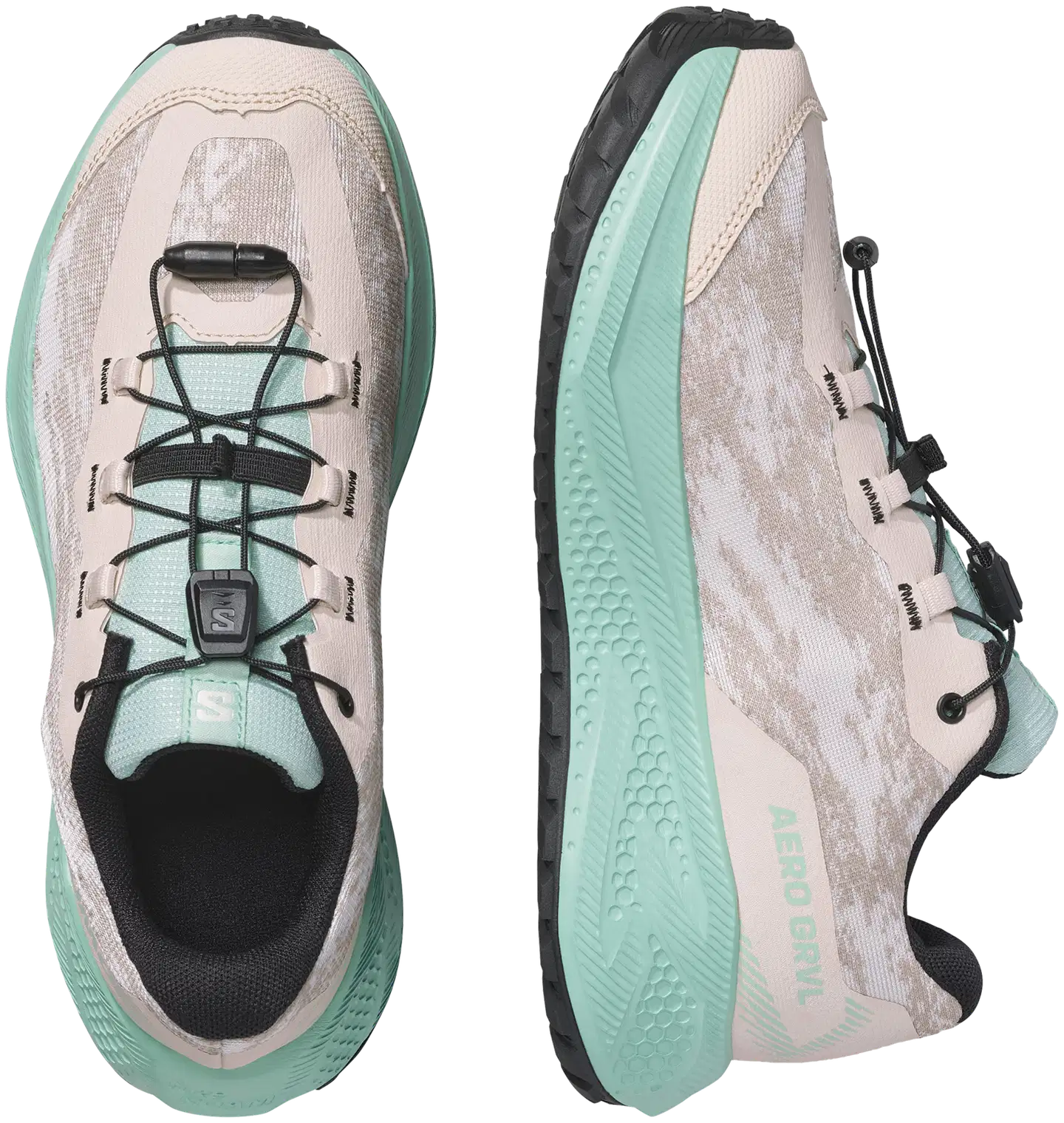 Salomon Aero gravel junior juoksukenkä - Tapioca/Lichen/Black - 6