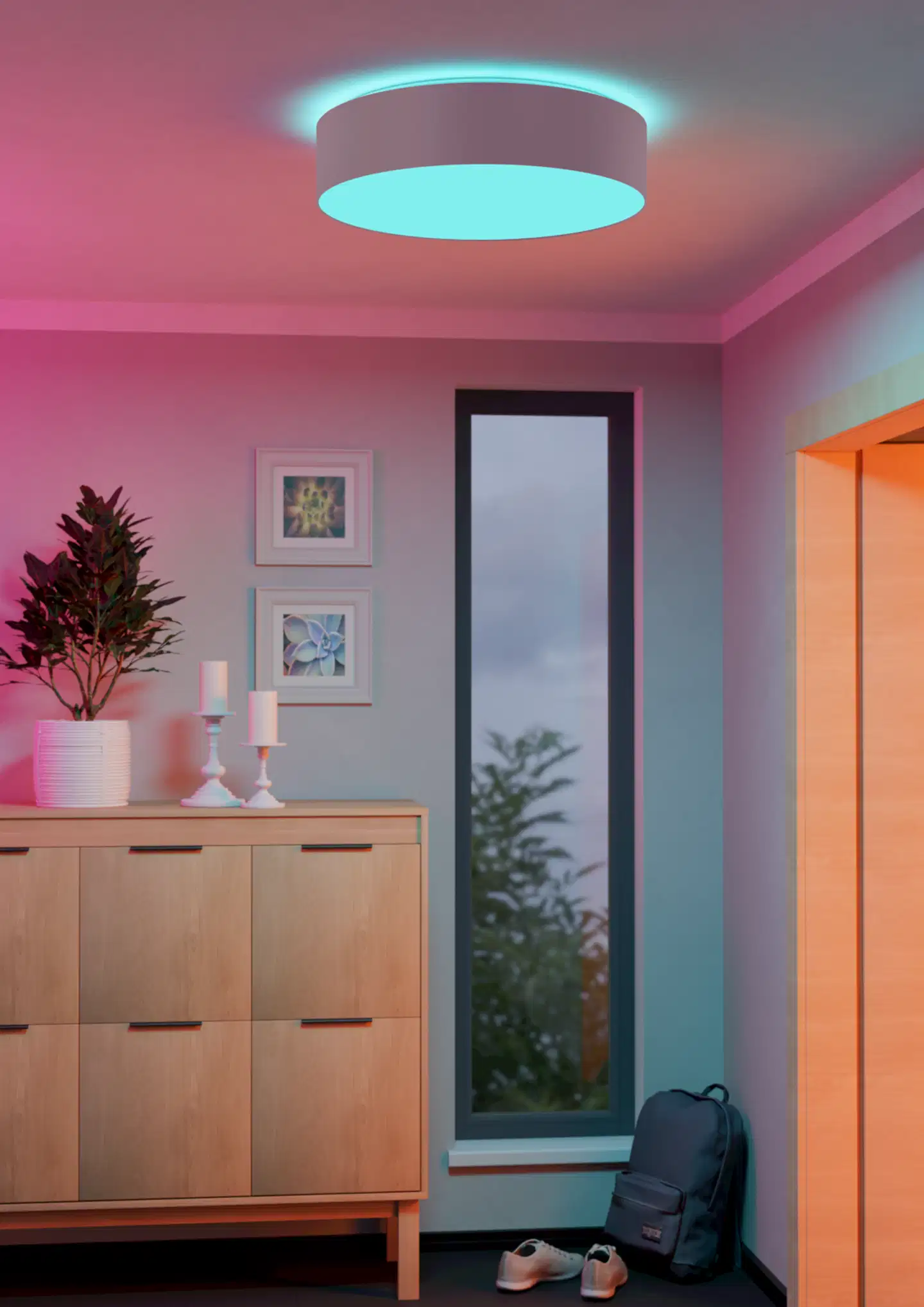 EGLO plafondi connect.z Romao-z LED 57 cm valkoinen/harmaa - 7