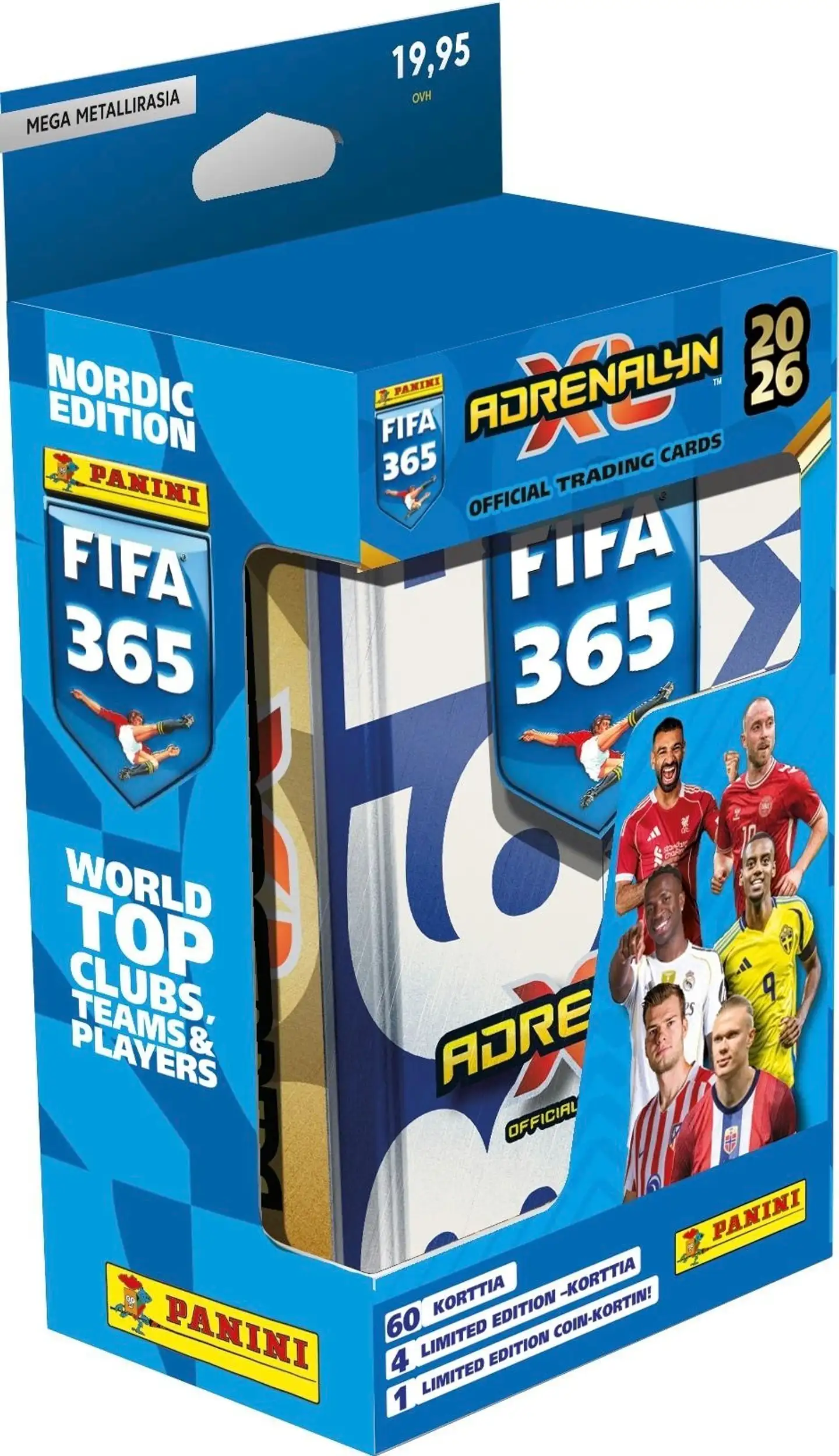 Panini FIFA 365 Adrenalyn XL Mega metallirasia 2026 Nordic Edition keräilykortit