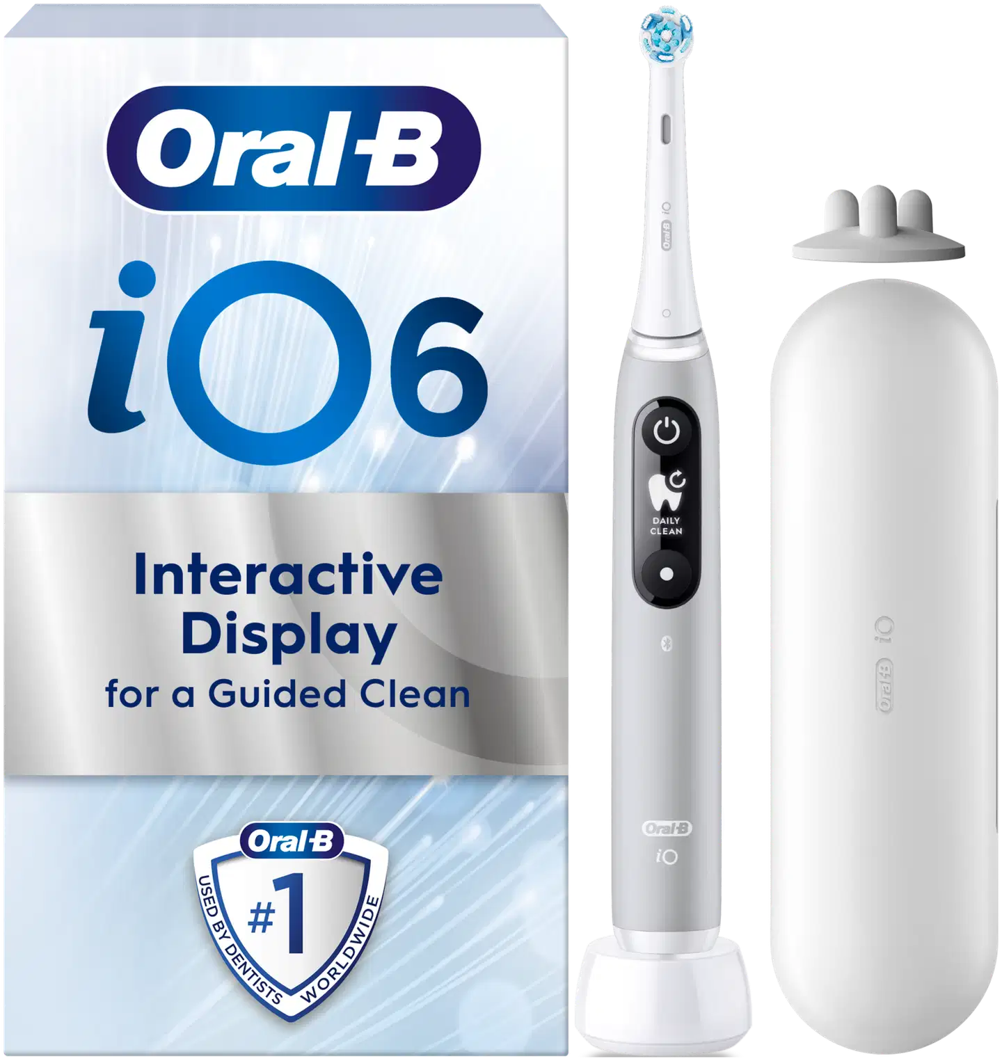 Oral-B iO 6 Grey sähköhammasharja, 2 Vaihtoharjaa, 1 Matkakotelo - 1