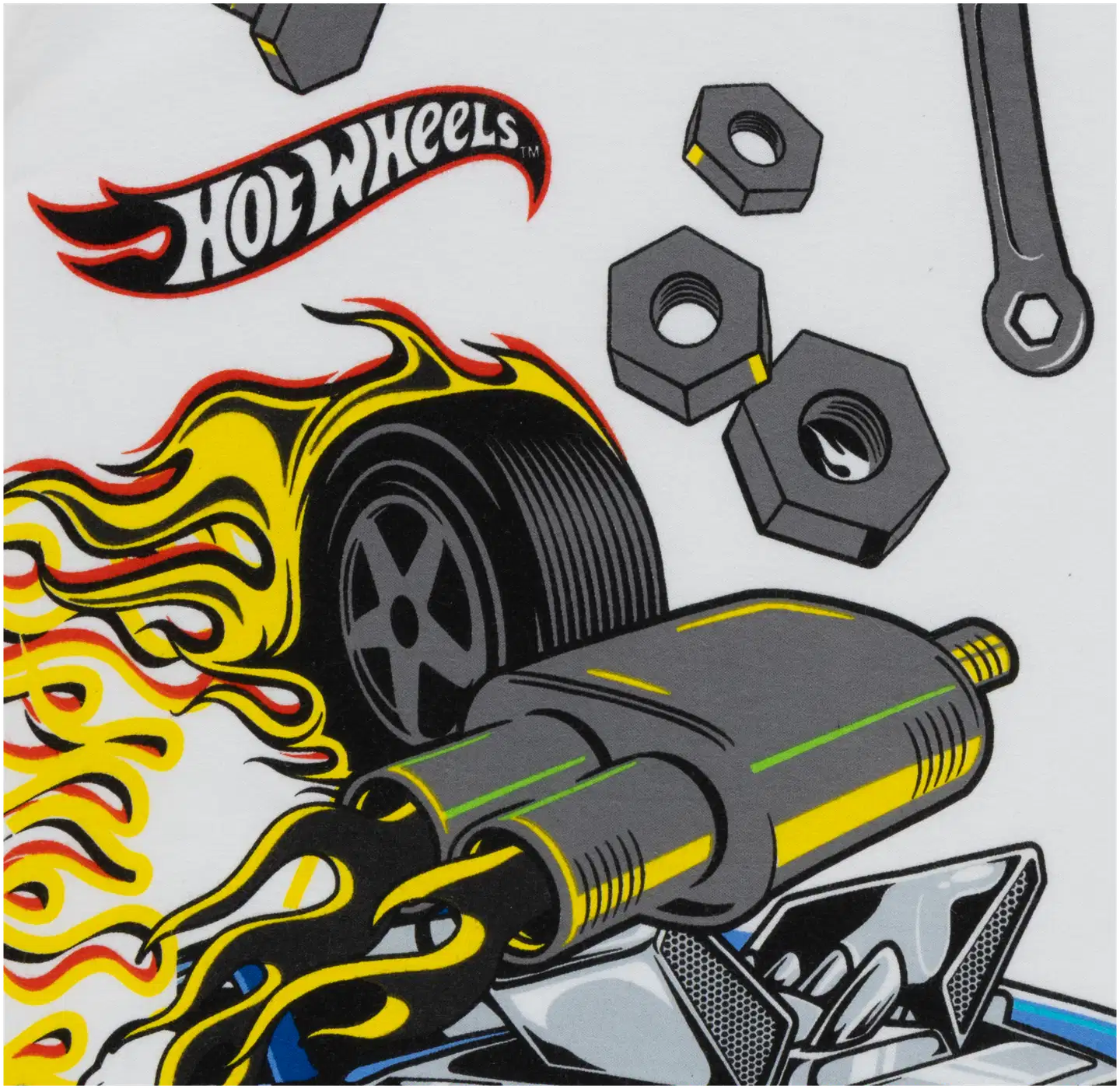Hot Wheels lasten pyjama A6-0657 - WHITE - 3