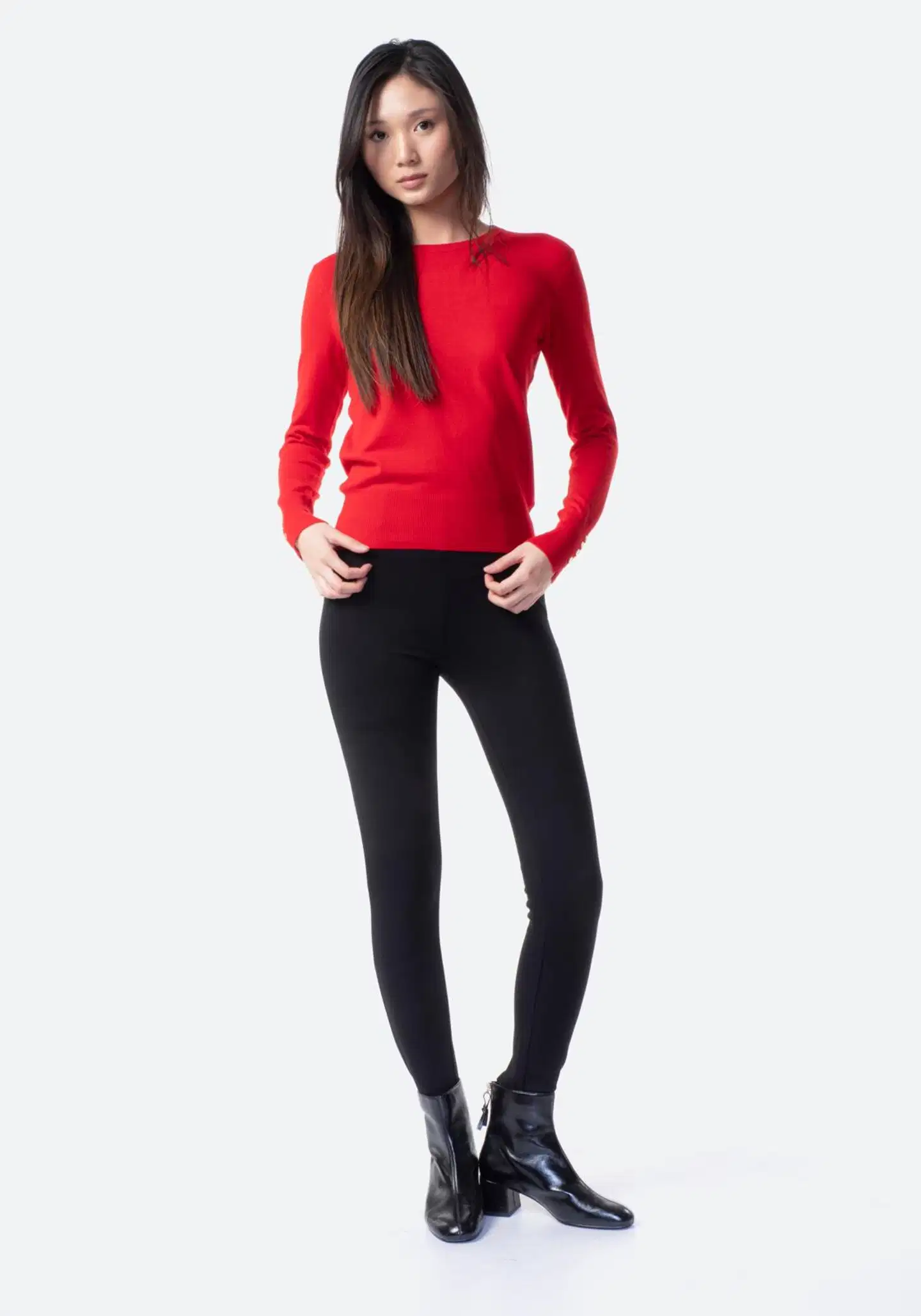 TEX naisten puntoleggingsit I970347 - BLACK 1 - 1