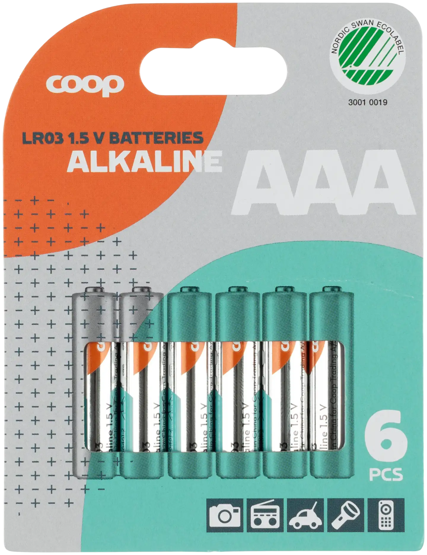 Coop alkaliparisto AAA/LR03/1,5V 6 kpl