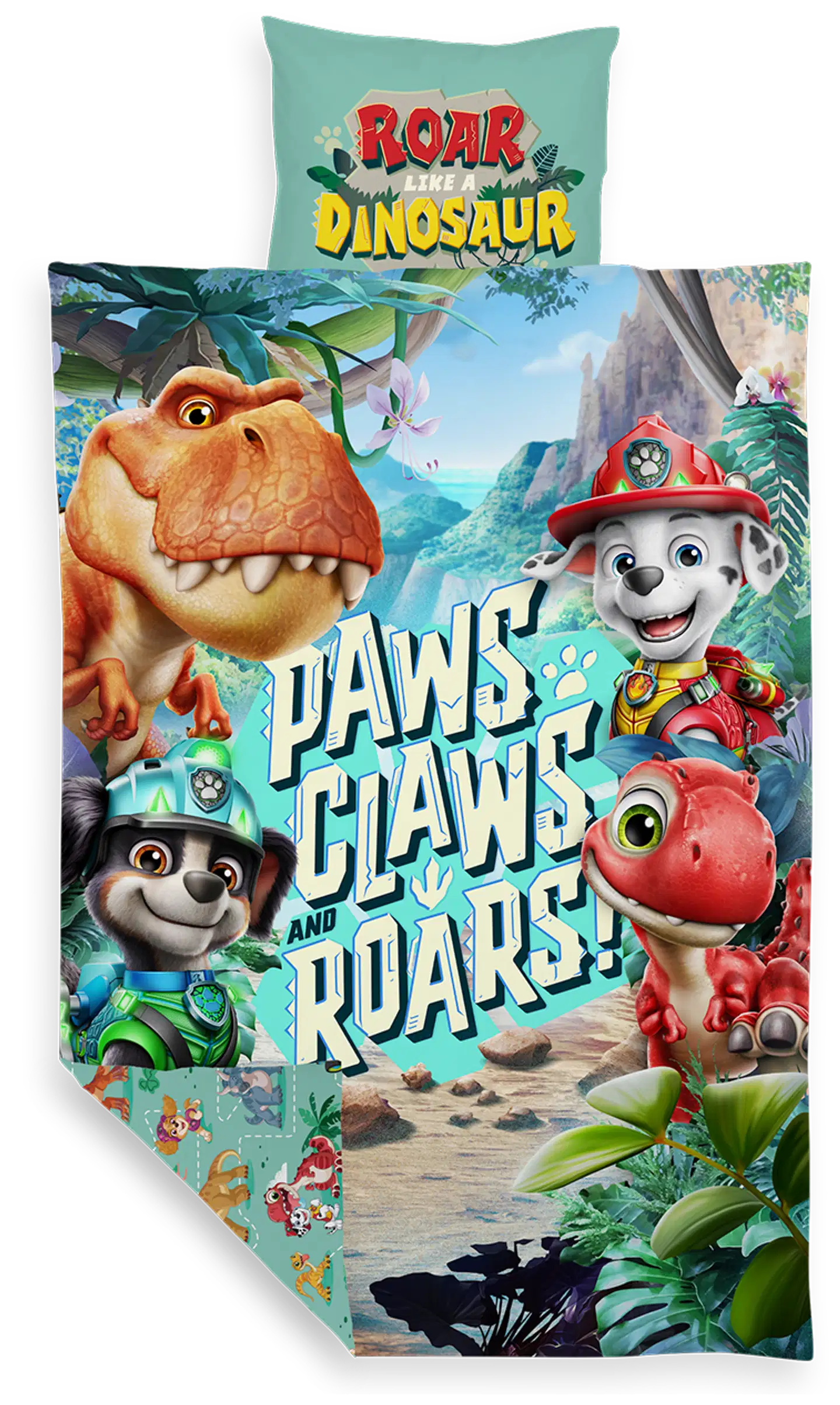 Lasten junior pussilakanasetti Paw Patrol 120x160+40x60 cm - 1