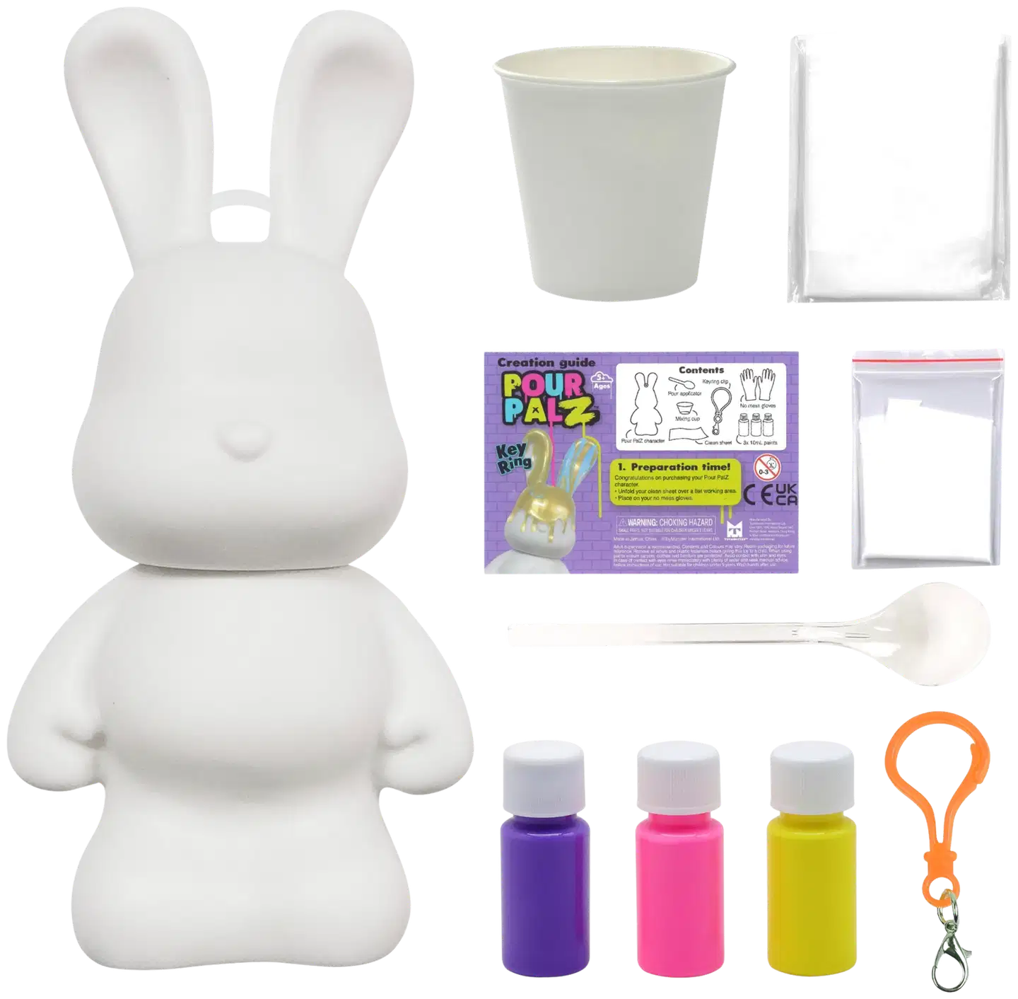 Pour Palz askartelu Bunny mini avaimenperä, erilaisia - 4