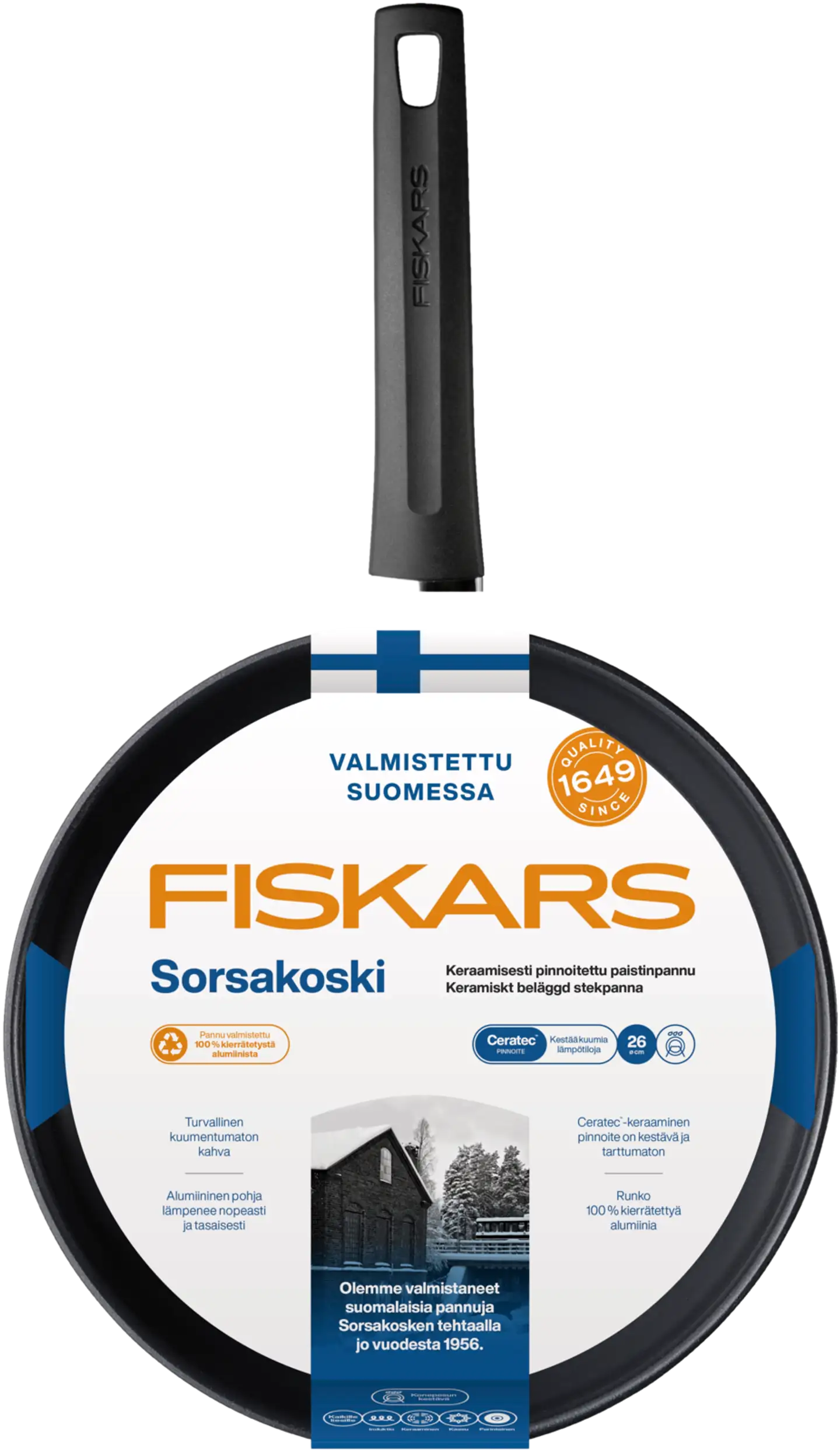 Fiskars Sorsakoski paistinpannu 26 cm, keraaminen - 5