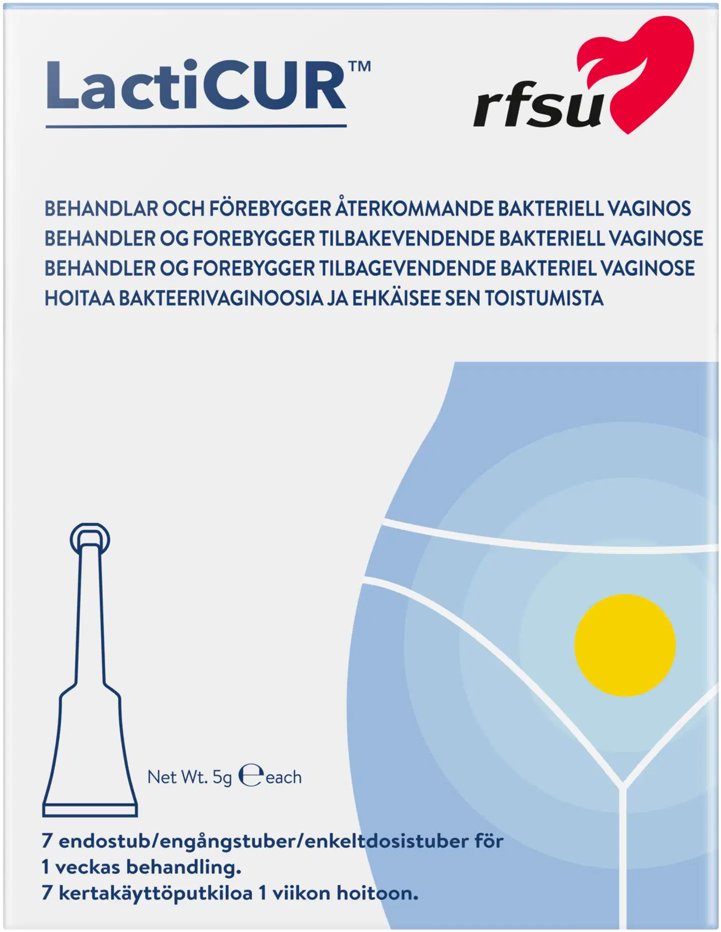 RFSU LactiCUR bakteerivaginoosin hoito7 kpl - 1