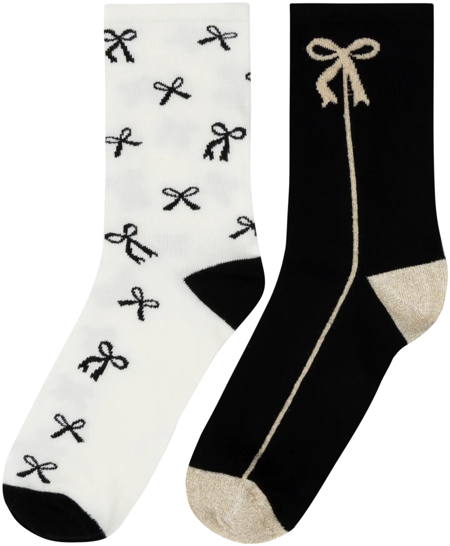 House naisten nilkkasukat 214H322534 2-pack - white/black - 1