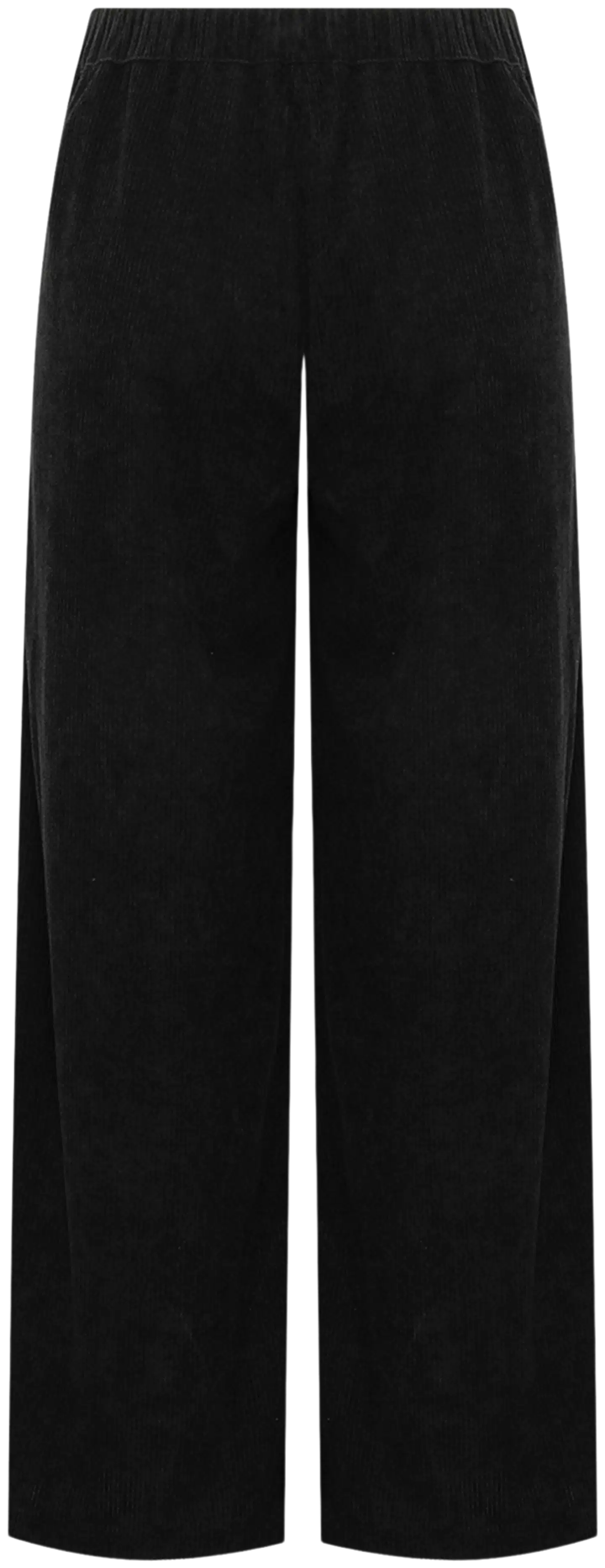 WKLY. naisten leveälahkeiset vakosamettihousut wide leg 222W312656 - Black - 2
