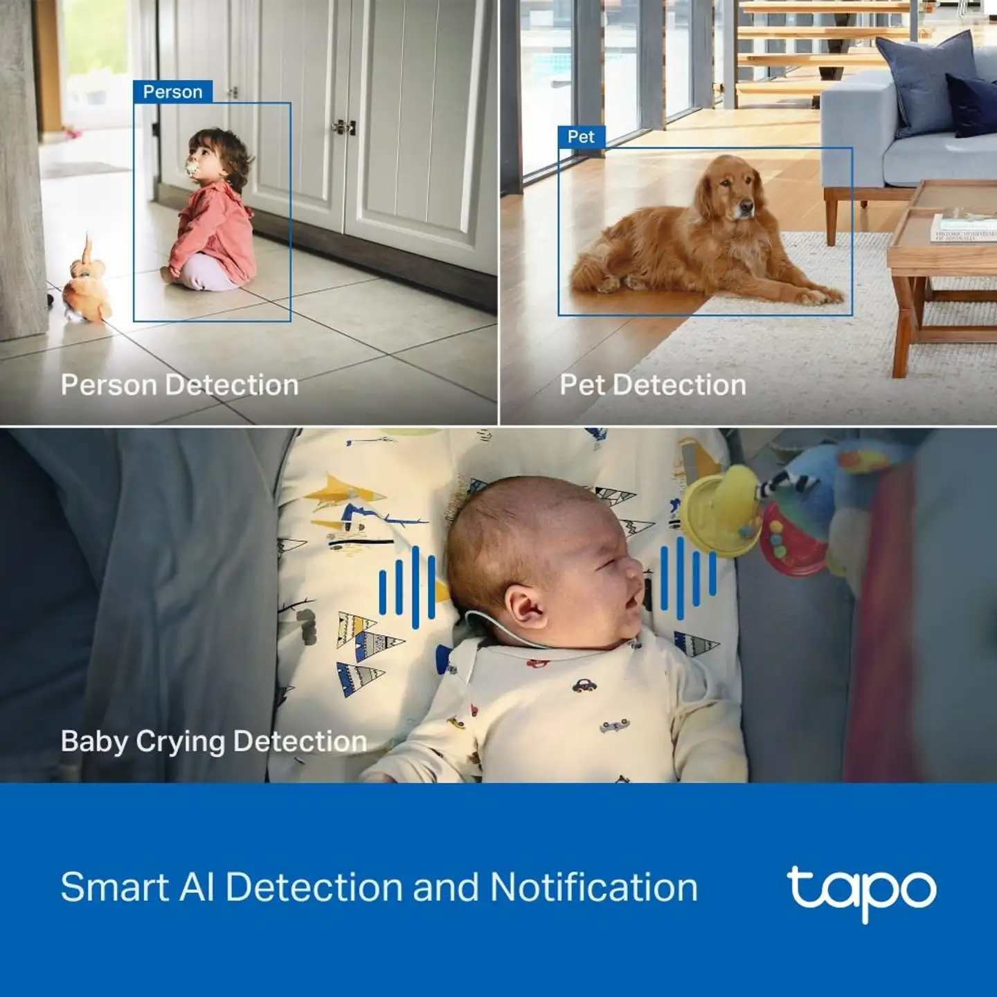 TP-Link Tapo C260 PAN/TILT AI -valvontakamera sisäkäyttöön - 7