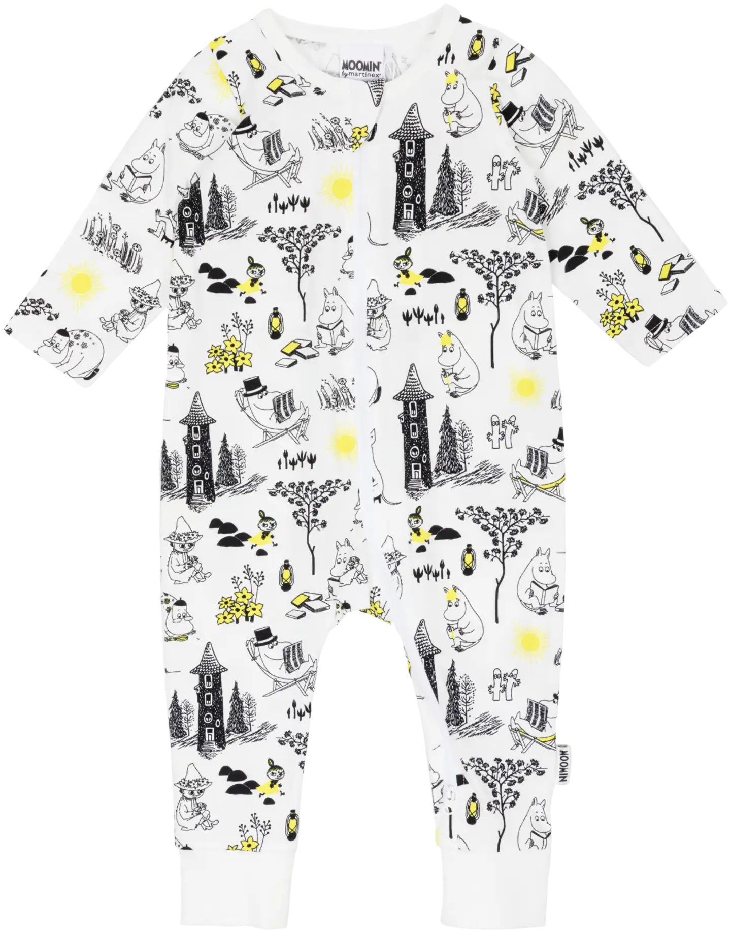 Muumi vauvojen pyjama Laiskottelu 591085 - Mustavalkoinen - 1