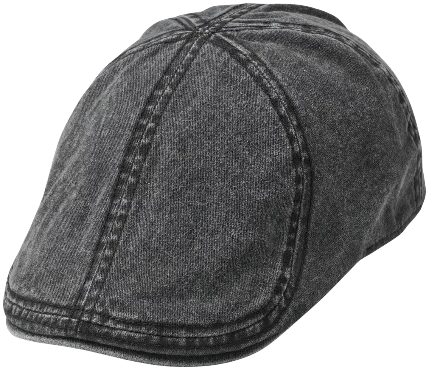 Statewear miesten flat cap lakki EBBE Sixpence - BLACK