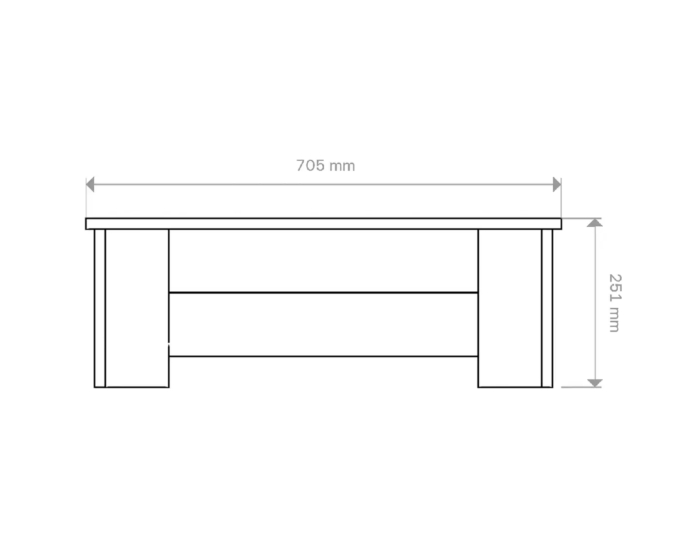 Miljöökoriste kukkalaatikko suorakaide harmaa 70x28cm korkeus 25cm - 5
