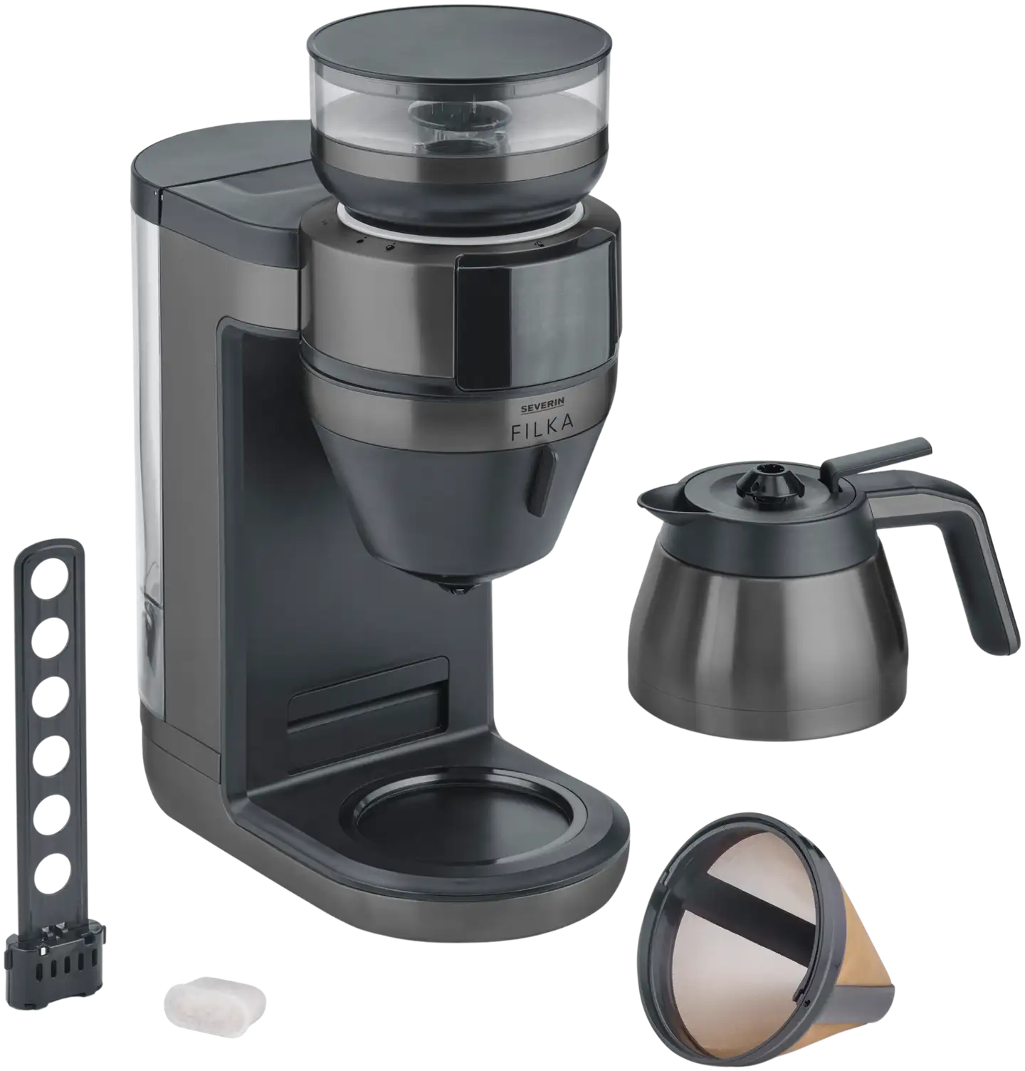 Severin kahvinkeitin termoskannulla KA4855 Filka Dark Inox - 2