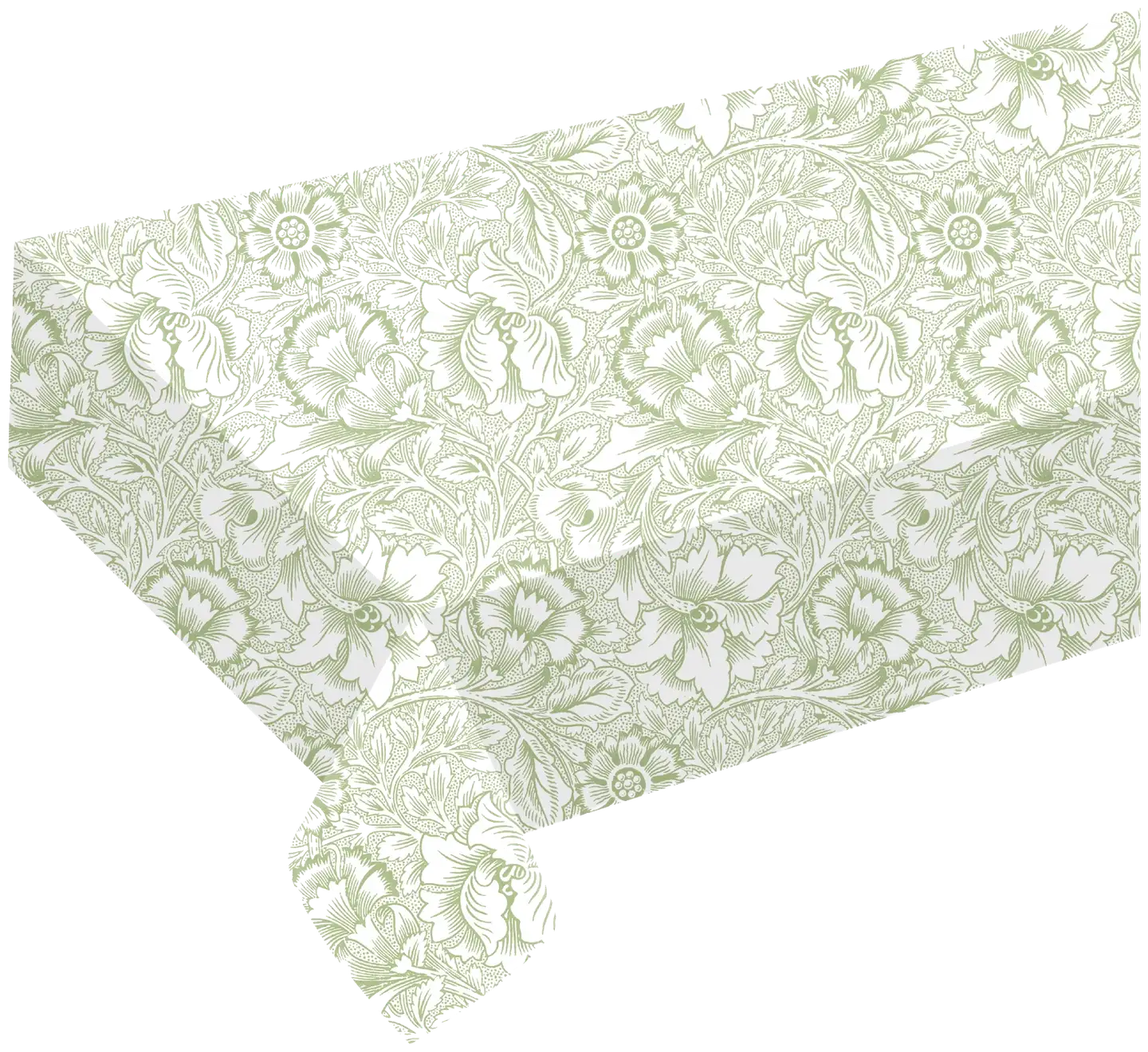 William Morris Pink & Poppy vaaleanvihreä pöytäliina-arkki 1kpl/1,2x2,2m